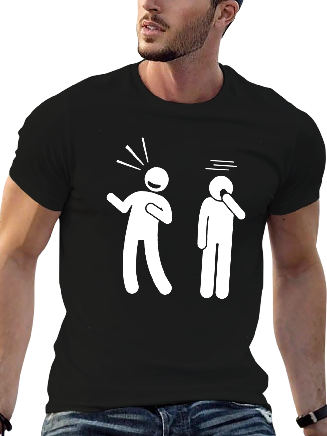 Funny Stick Figure Graphic T-Shirt