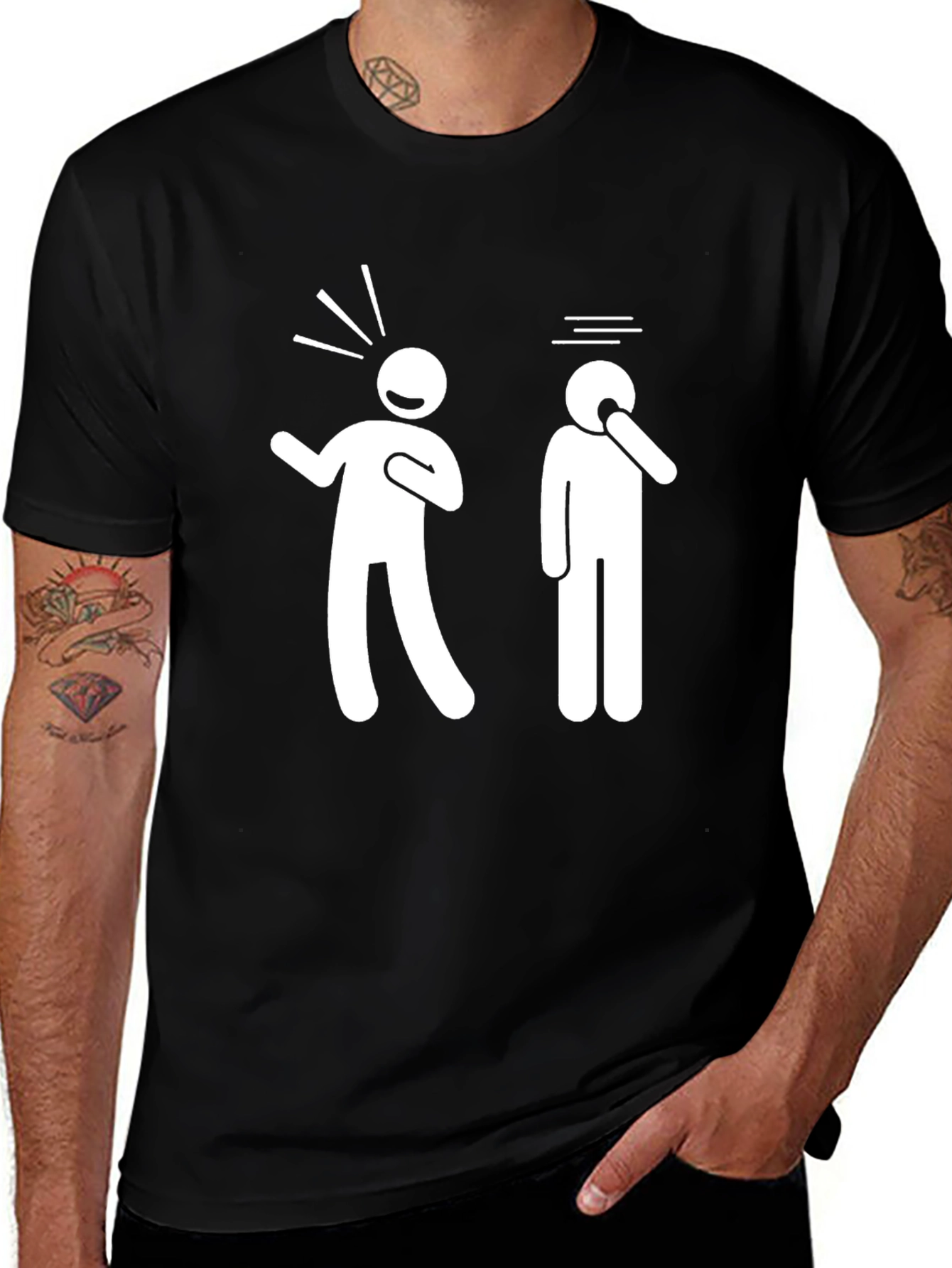 Funny Stick Figure Graphic T-Shirt