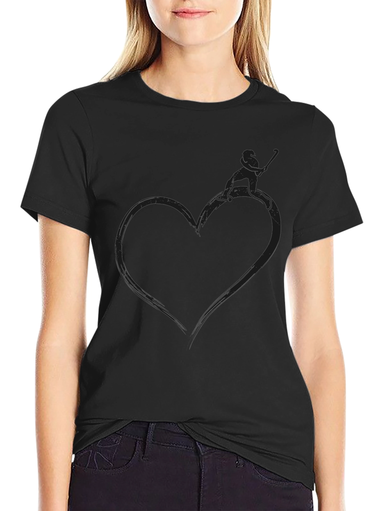 Heart Fisherman Graphic Tee - Stylish Comfort