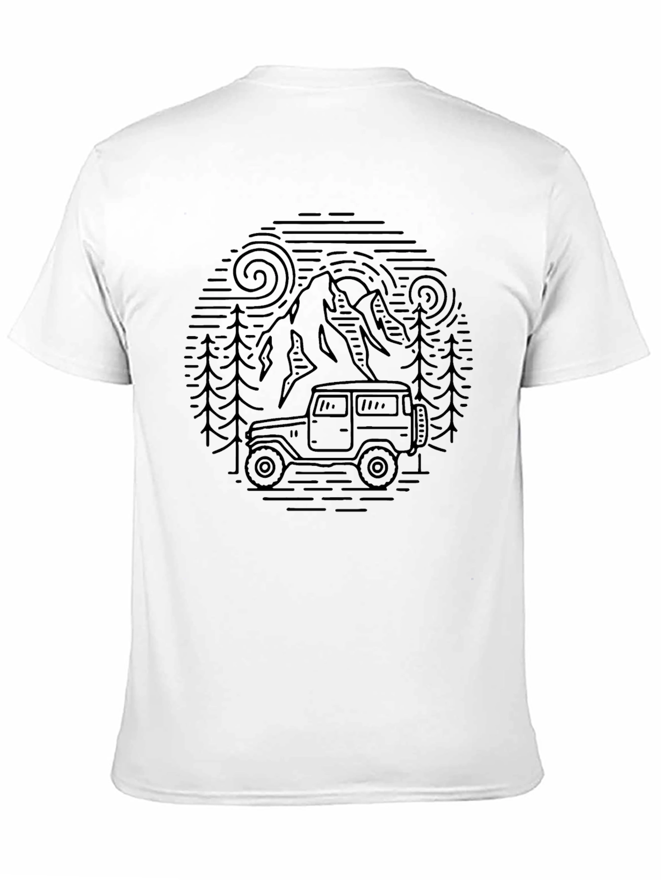 Off-Road Adventure Tee - Mountain Scene Graphic