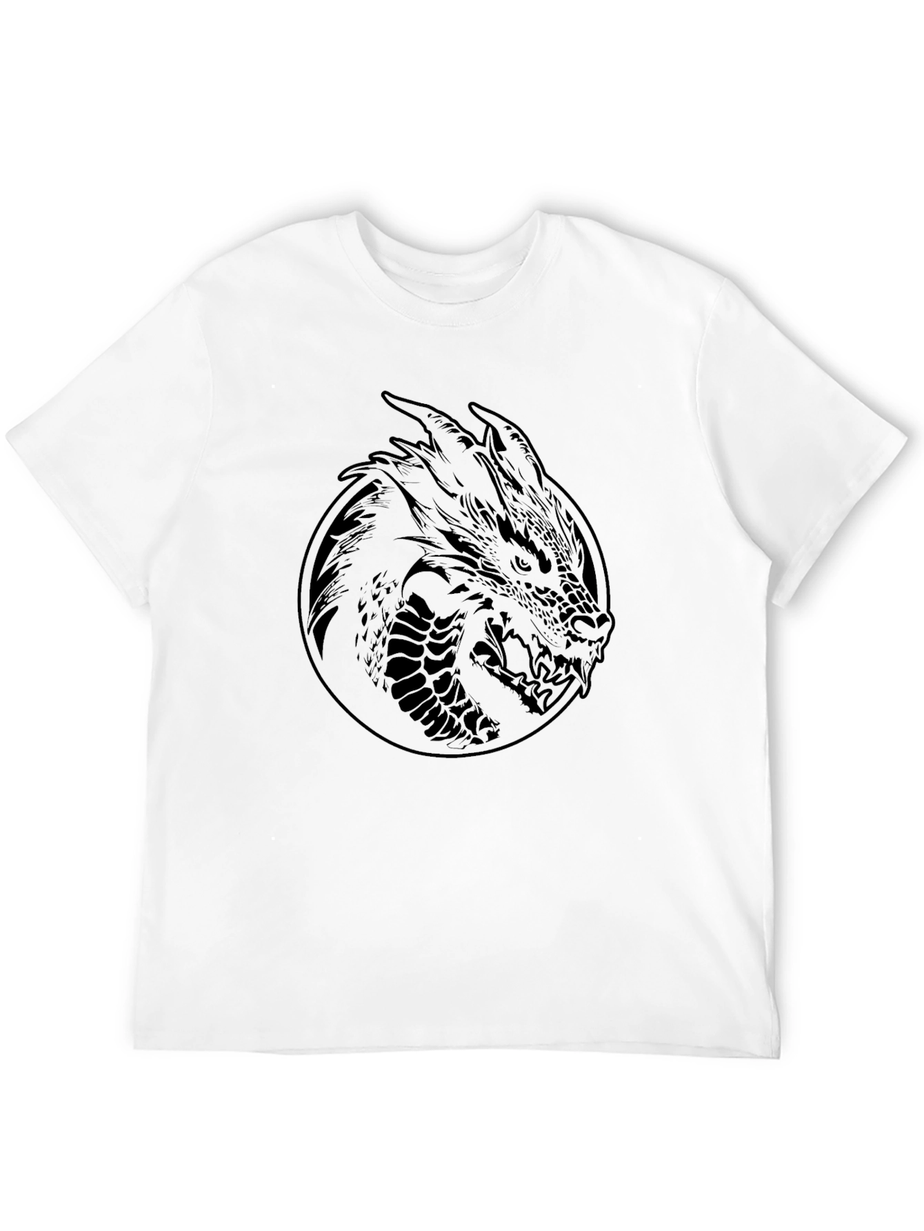 Mens Black Dragon Graphic Tee