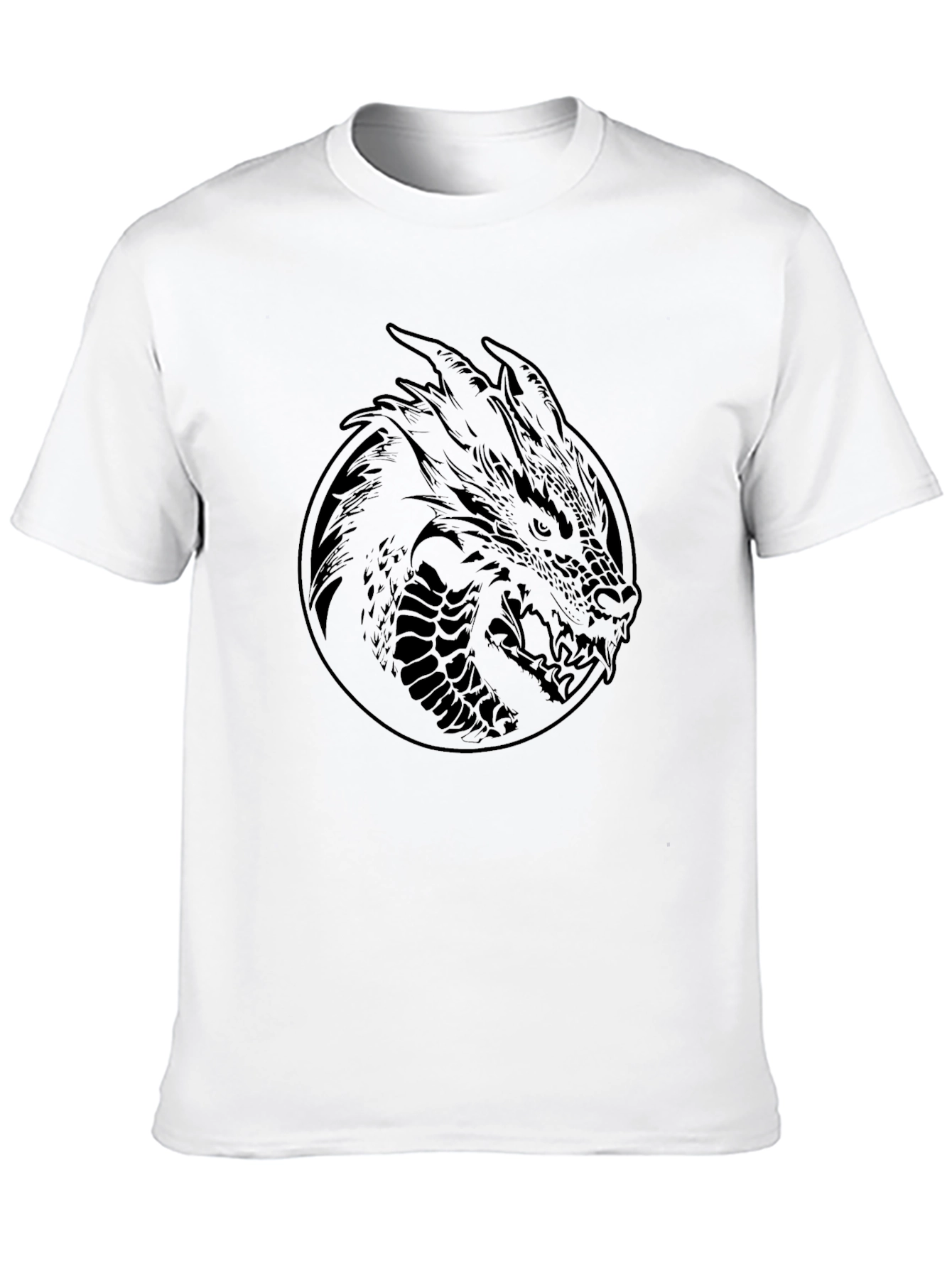 Mens Black Dragon Graphic Tee