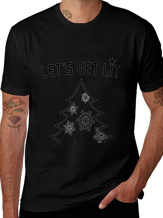 Lets Get Lit Christmas Tree T-Shirt