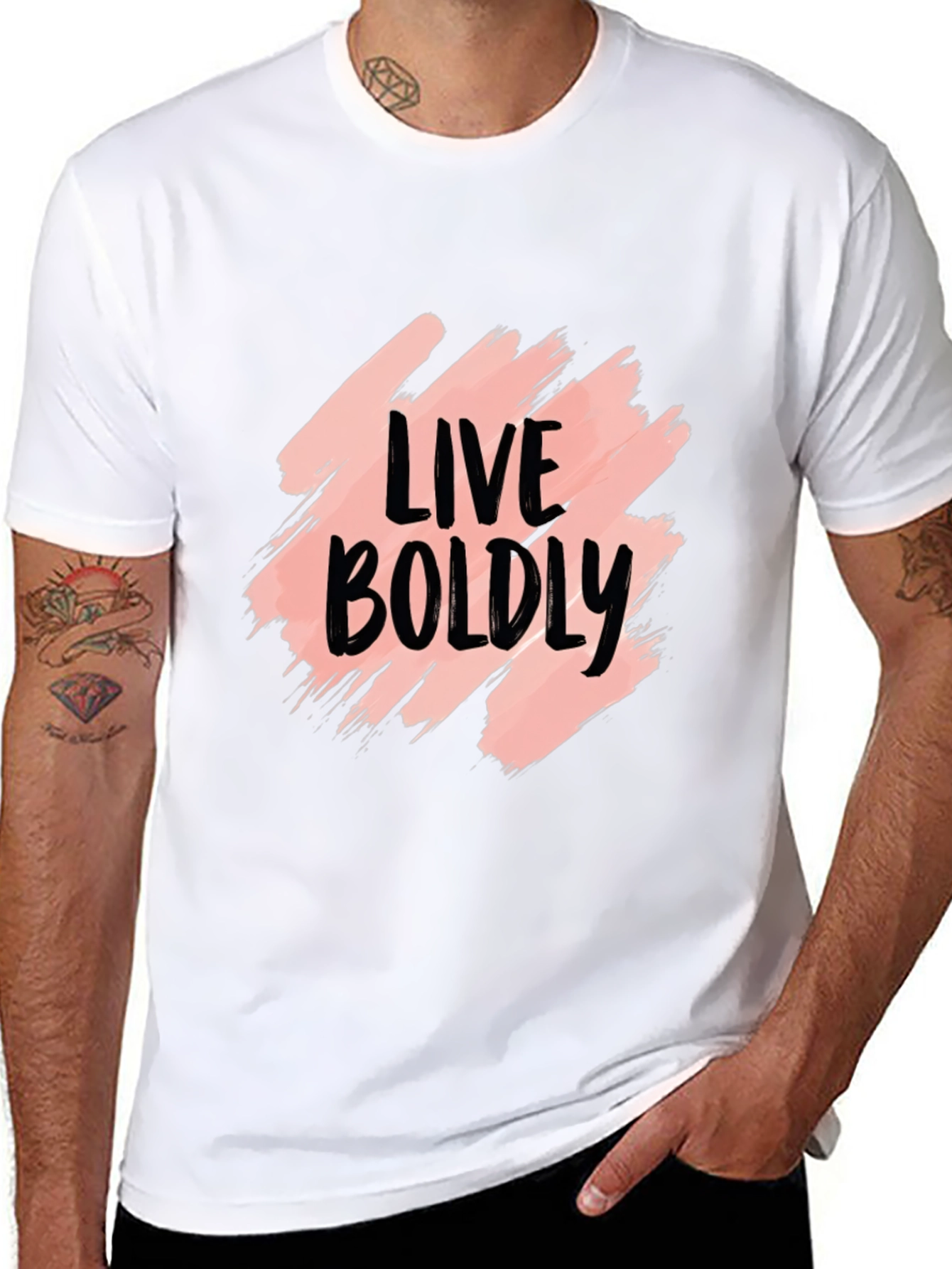 Live Boldly Graphic Black T-Shirt