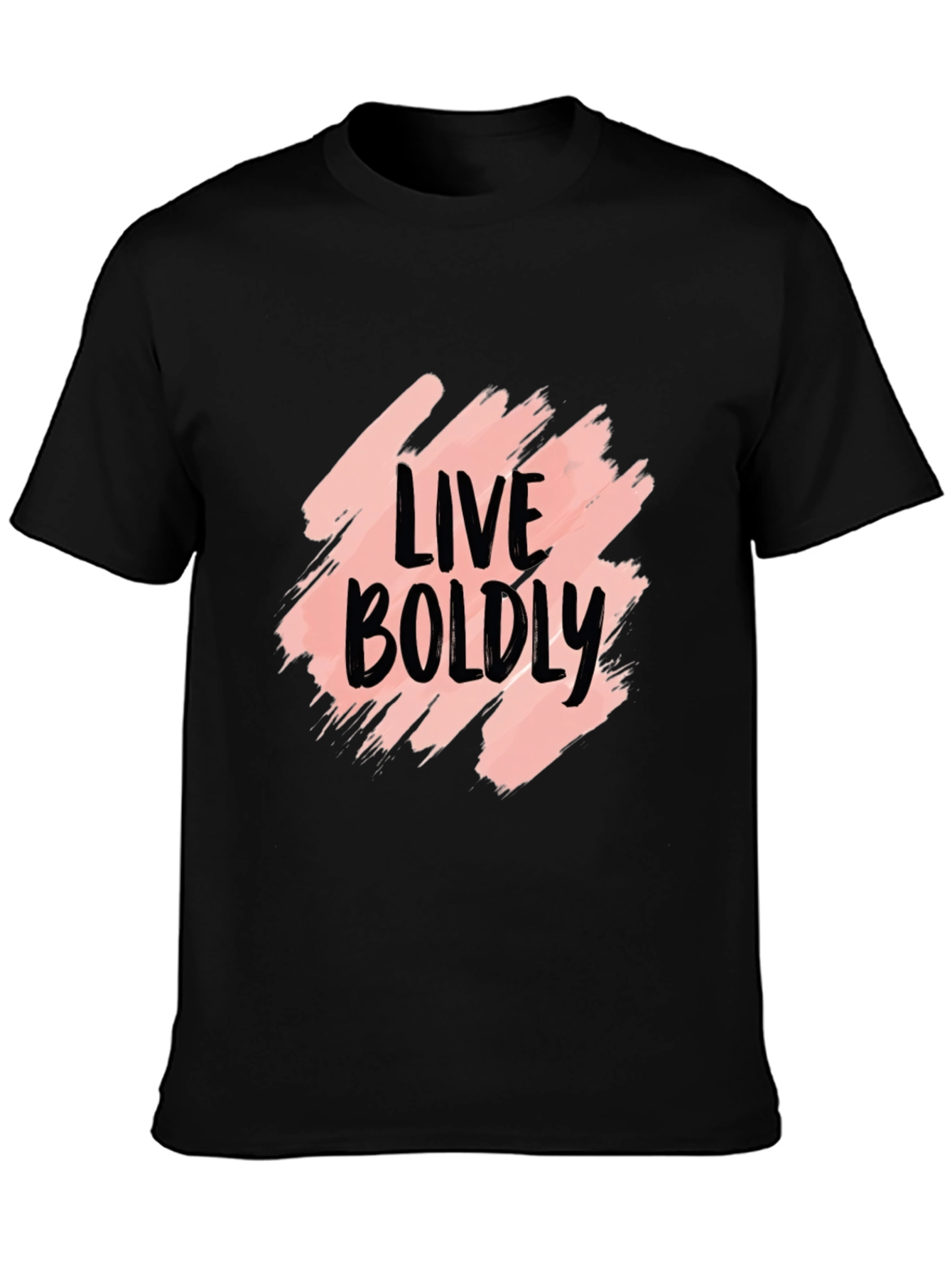 Live Boldly Graphic Black T-Shirt