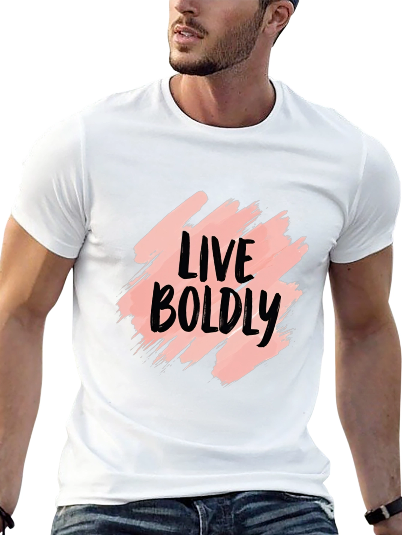 Live Boldly Graphic Black T-Shirt
