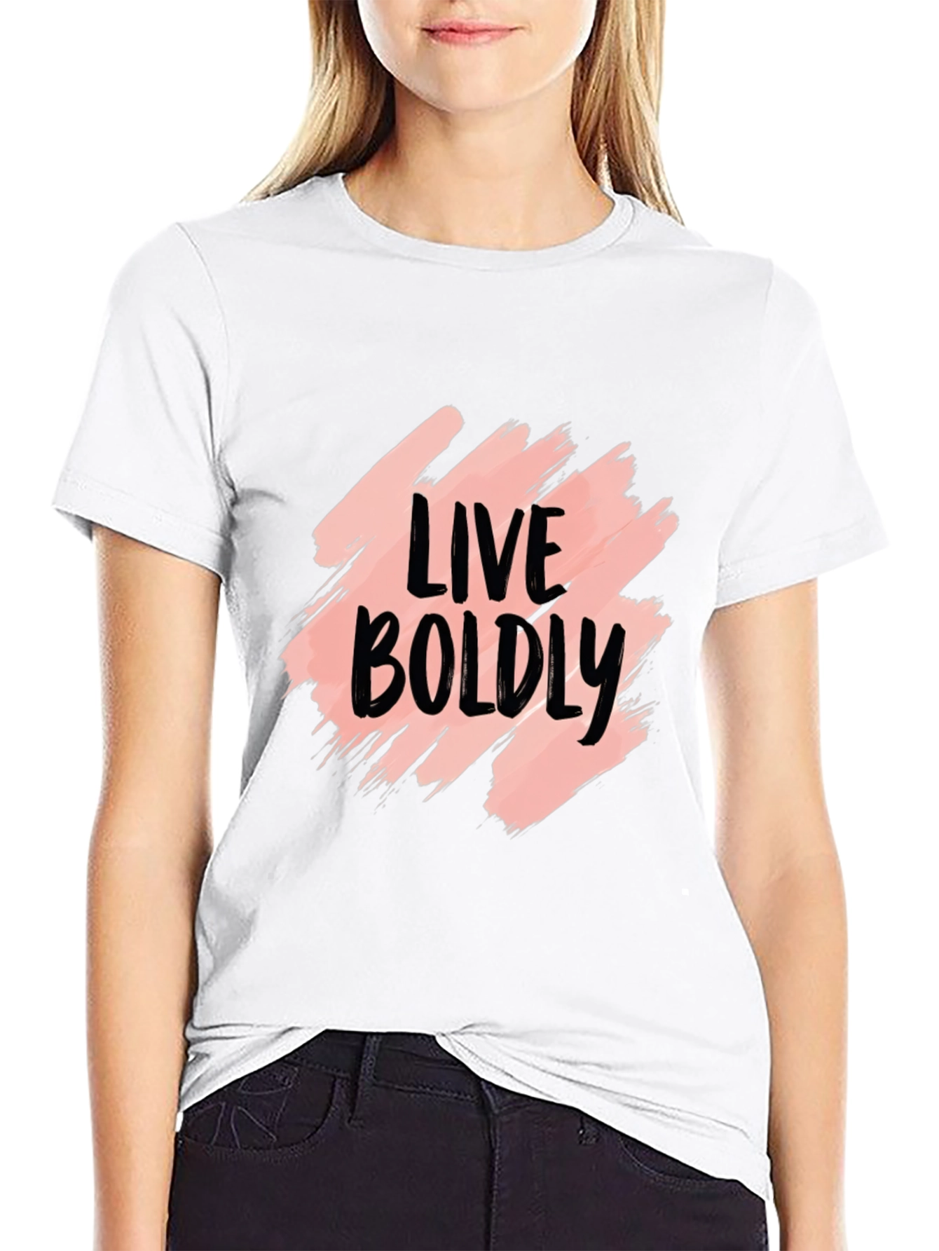 Live Boldly Graphic Black T-Shirt