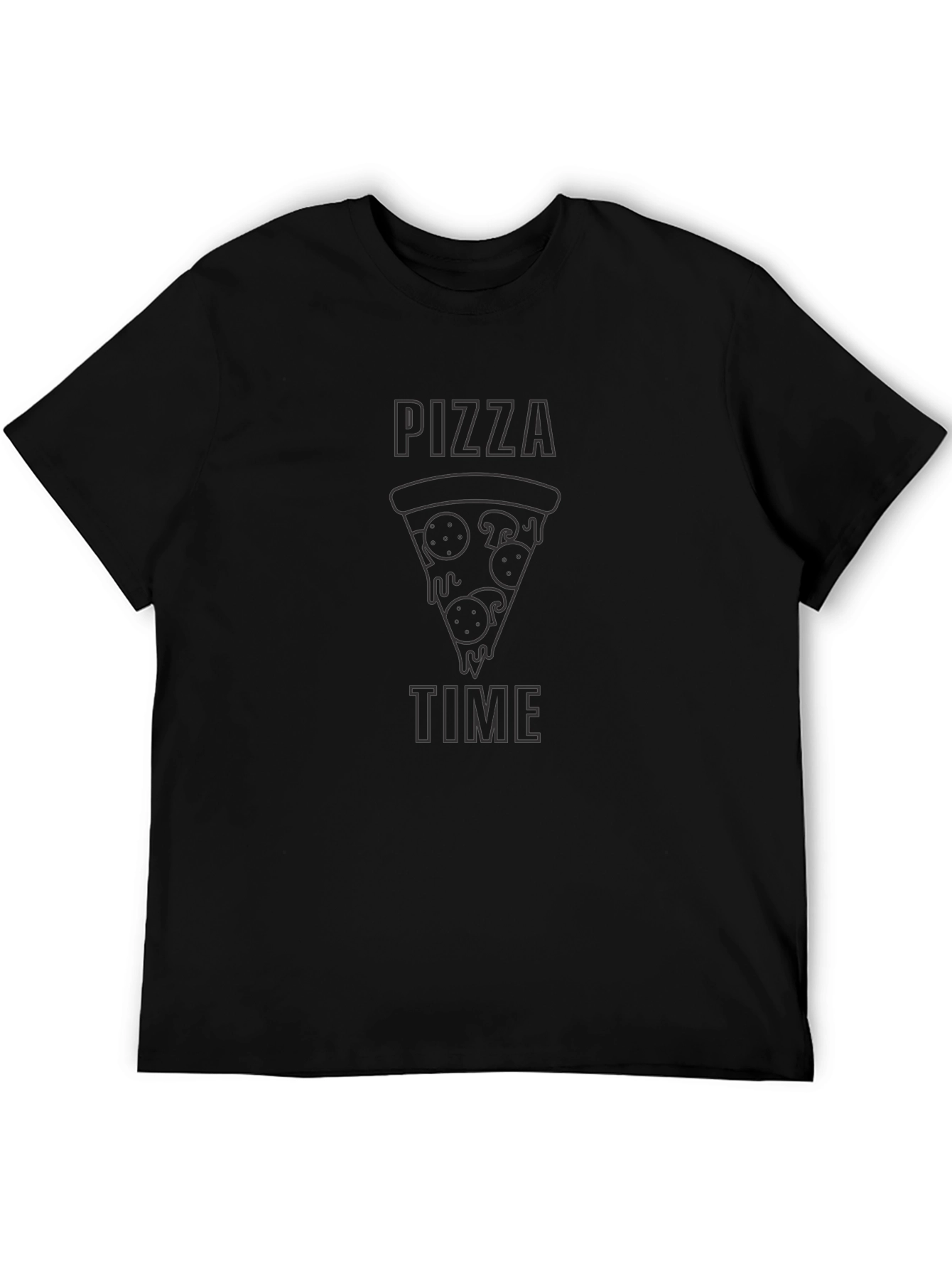 Pizza Time Black Graphic Tee - Unisex
