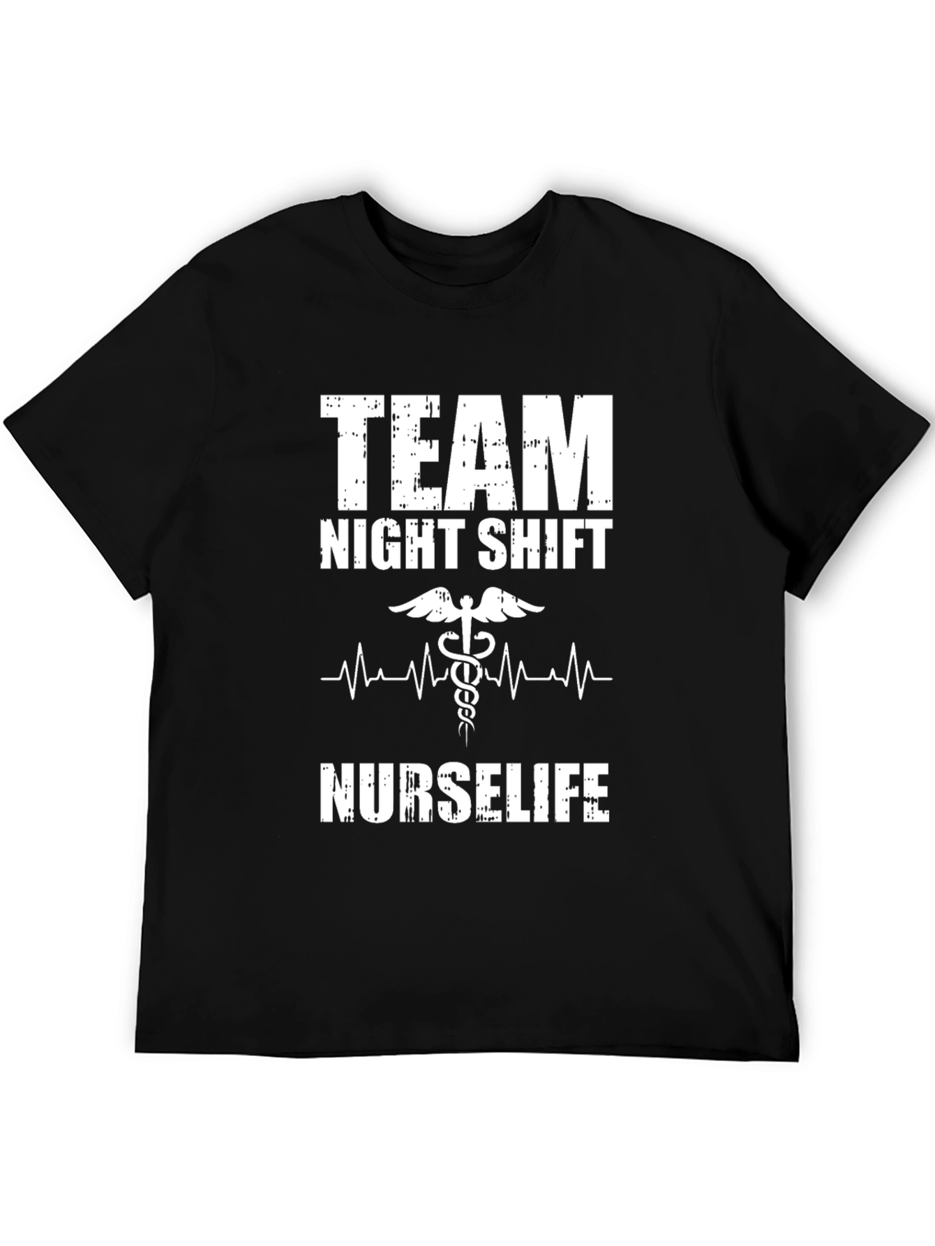 Team Night Shift Nurse Life Black T-Shirt