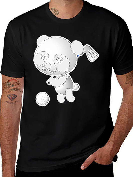 Golf Panda Graphic Tee - Unique Design