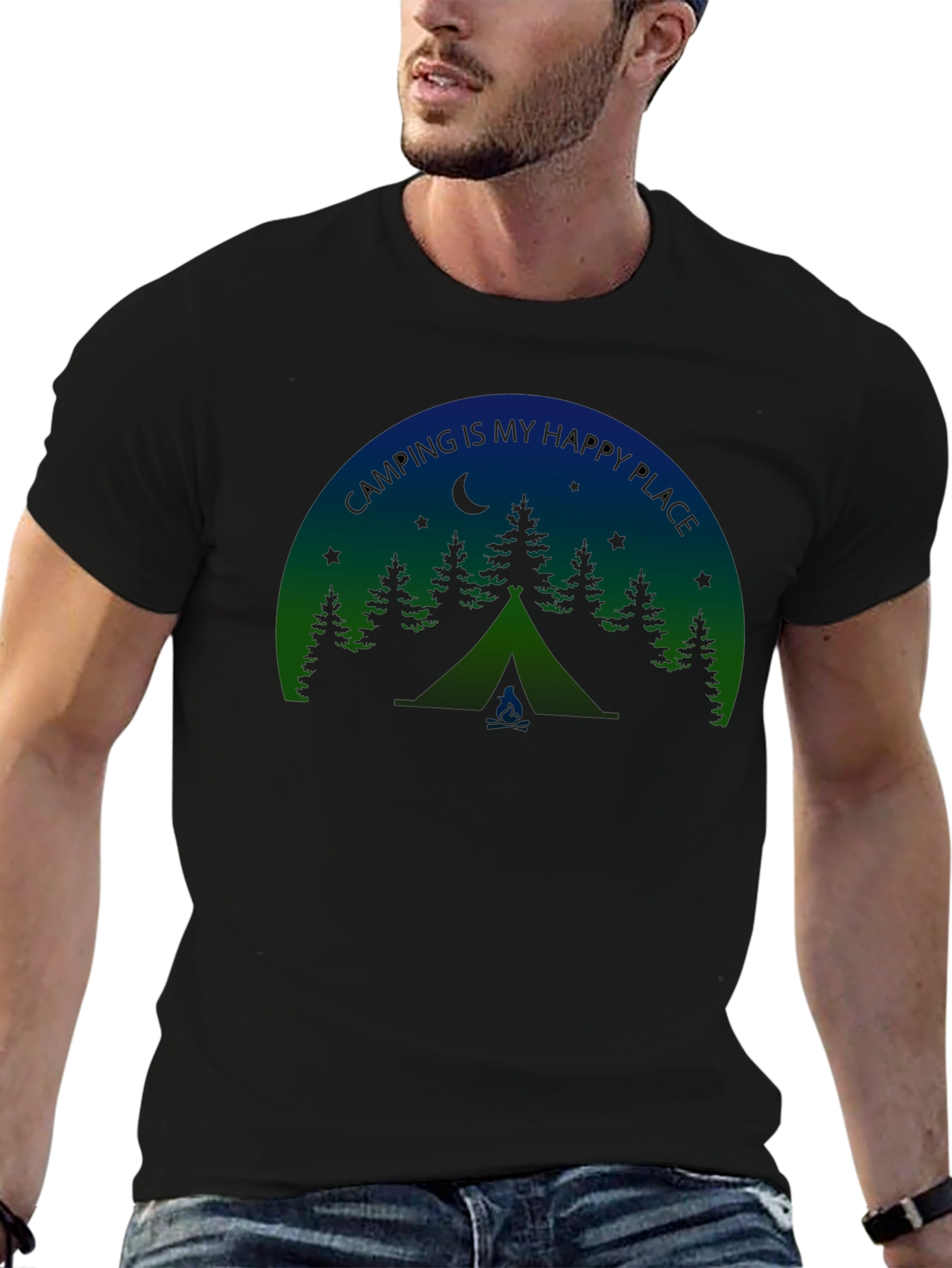 Camping Is My Happy Place Graphic Tee