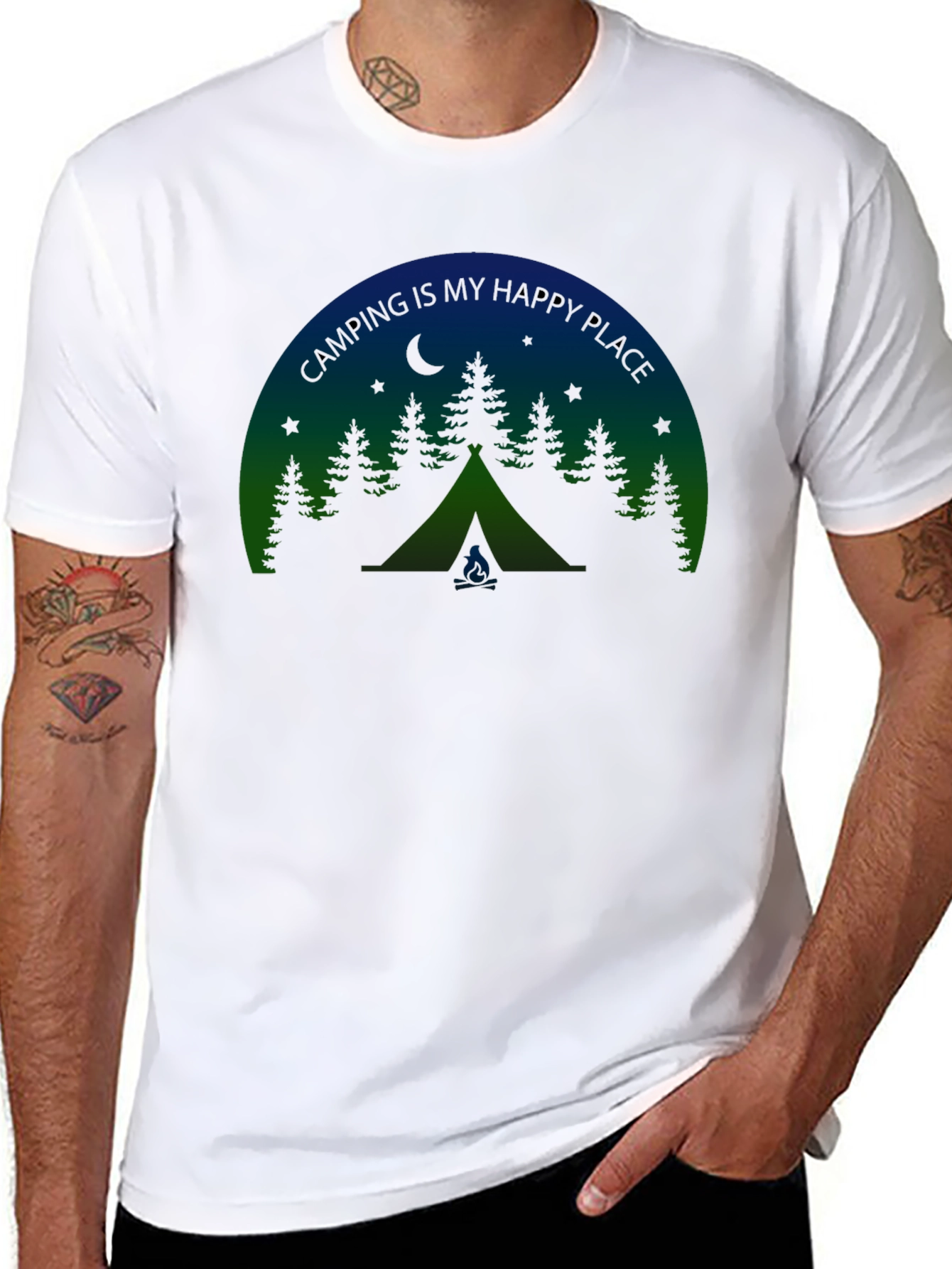 Camping Is My Happy Place Graphic Tee