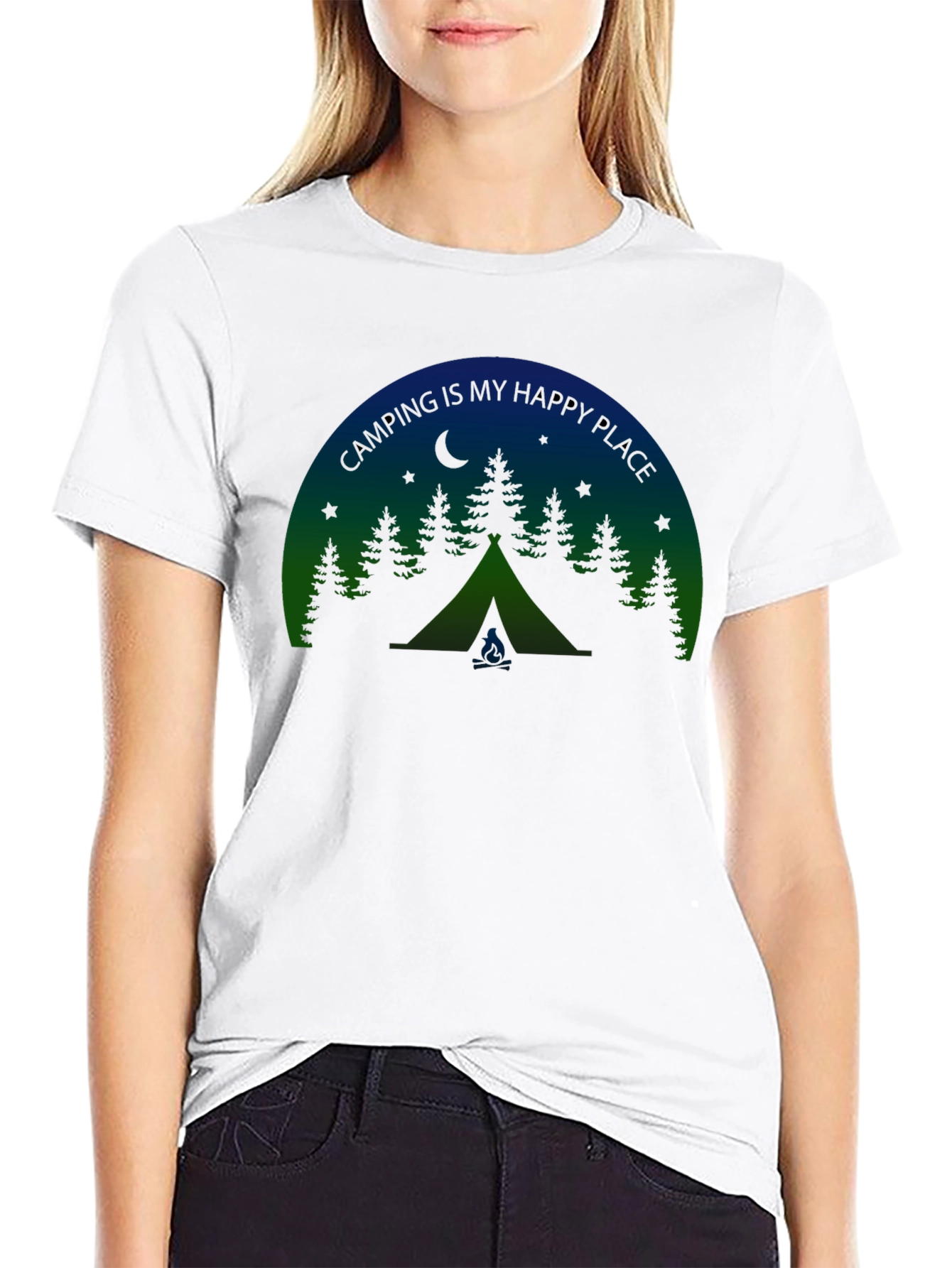 Camping Is My Happy Place Graphic Tee