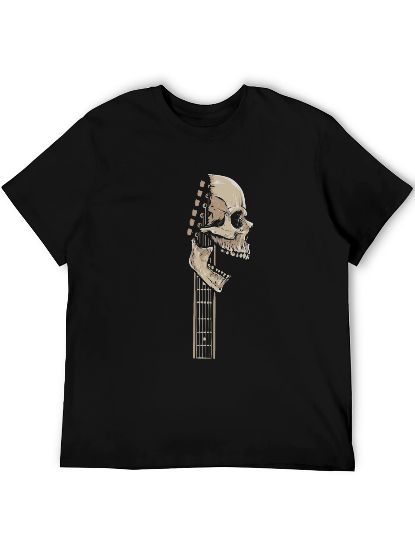 Skull Guitar Graphic Tee - Rocker Style