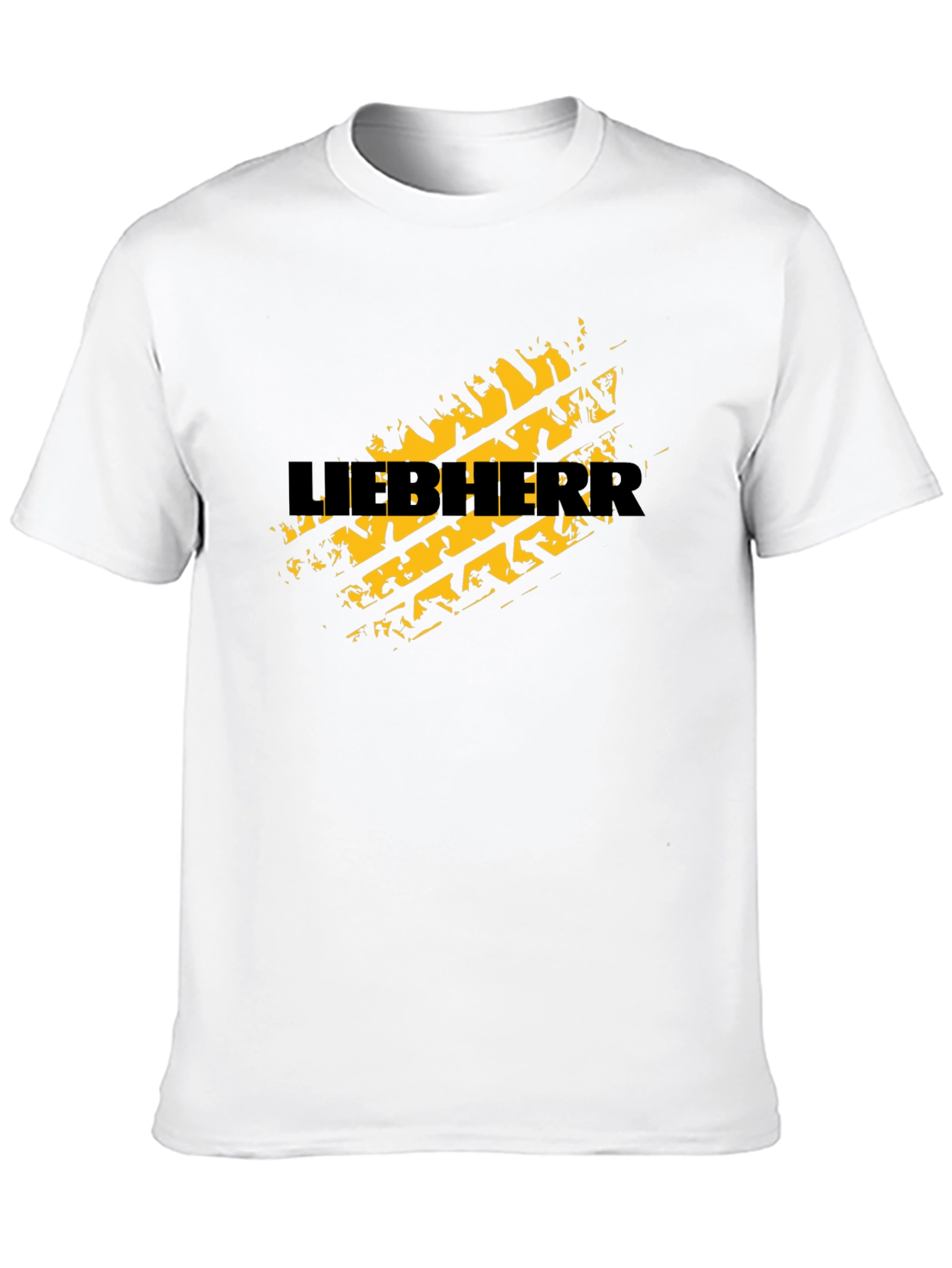 Liebherr Tire Track Graphic Tee - Black Cotton