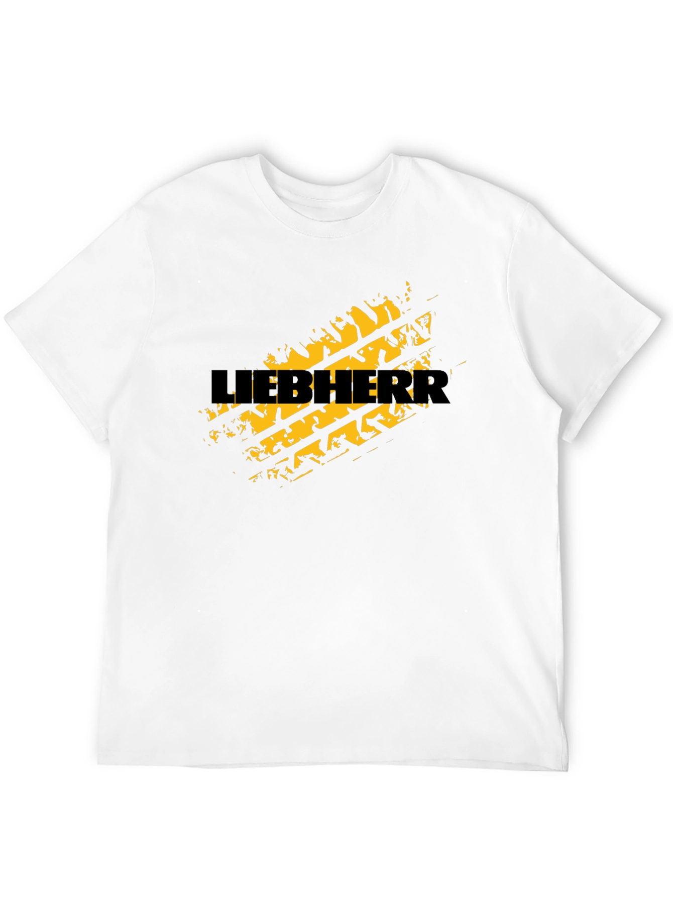 Liebherr Tire Track Graphic Tee - Black Cotton