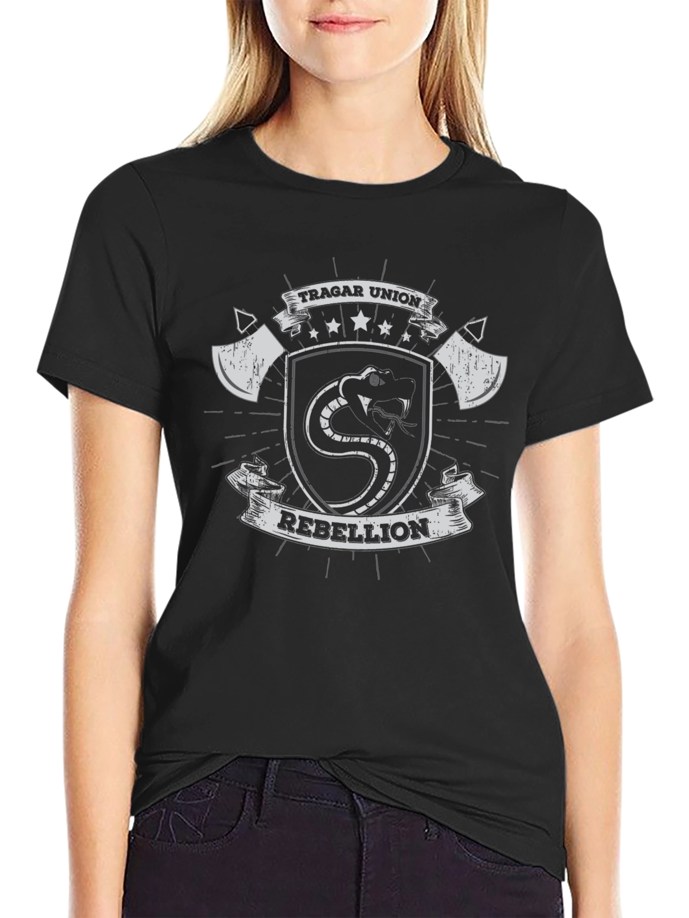 Tragar Union Rebellion Graphic T-Shirt - Black