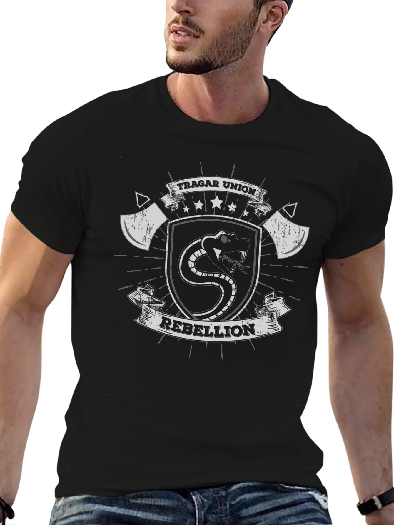 Tragar Union Rebellion Graphic T-Shirt - Black