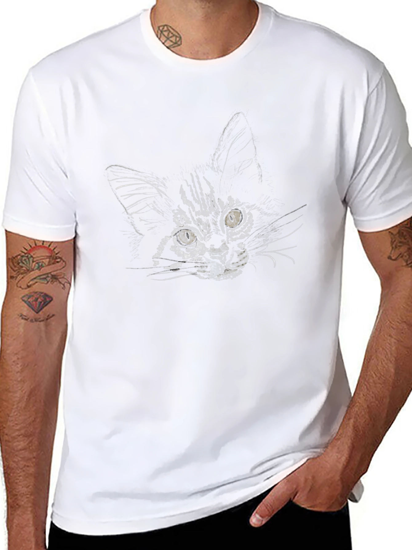 Cool Cat Graphic Tee - Black T-Shirt