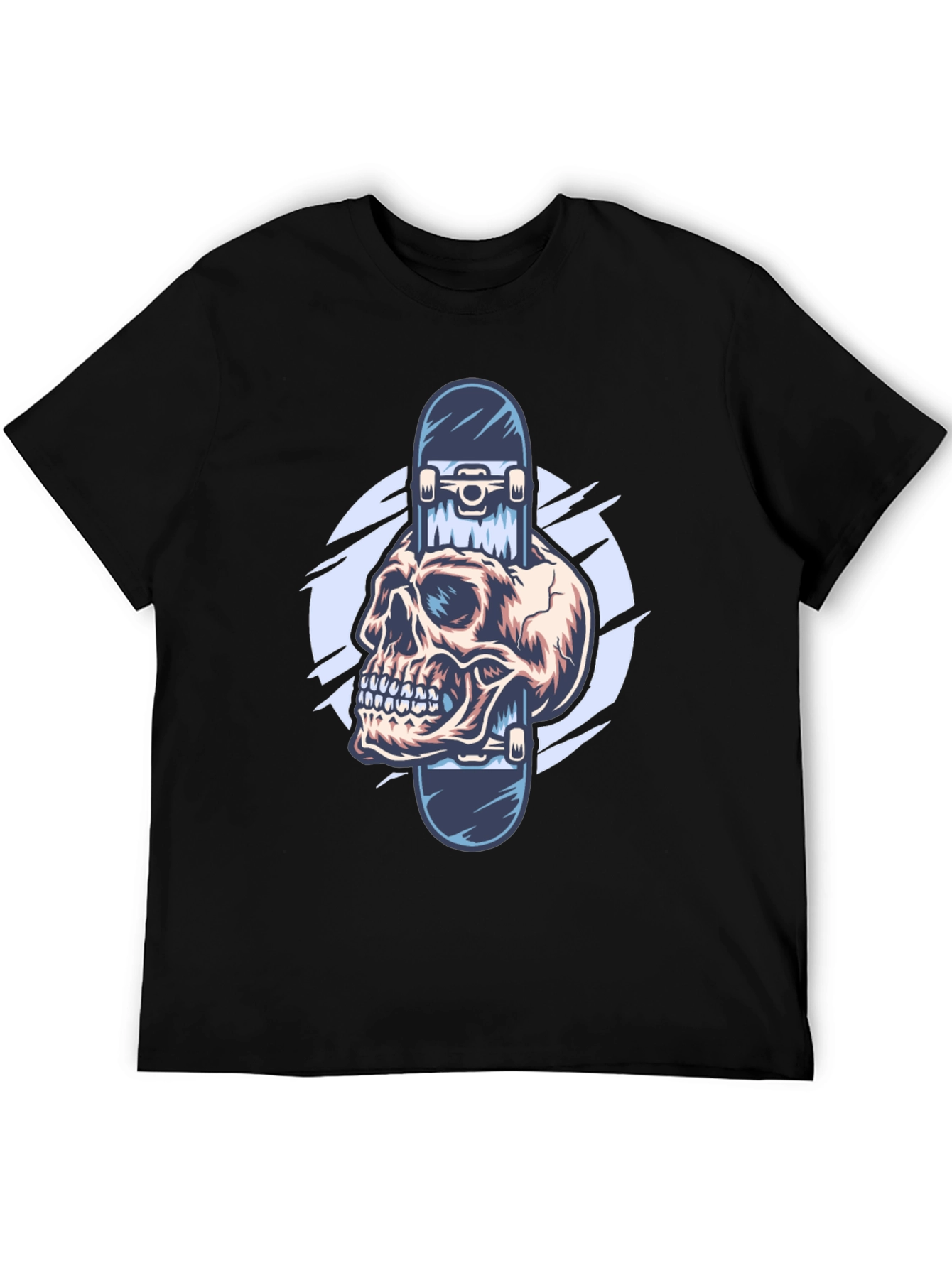 Skull Skateboard Graphic Tee - Edgy Style