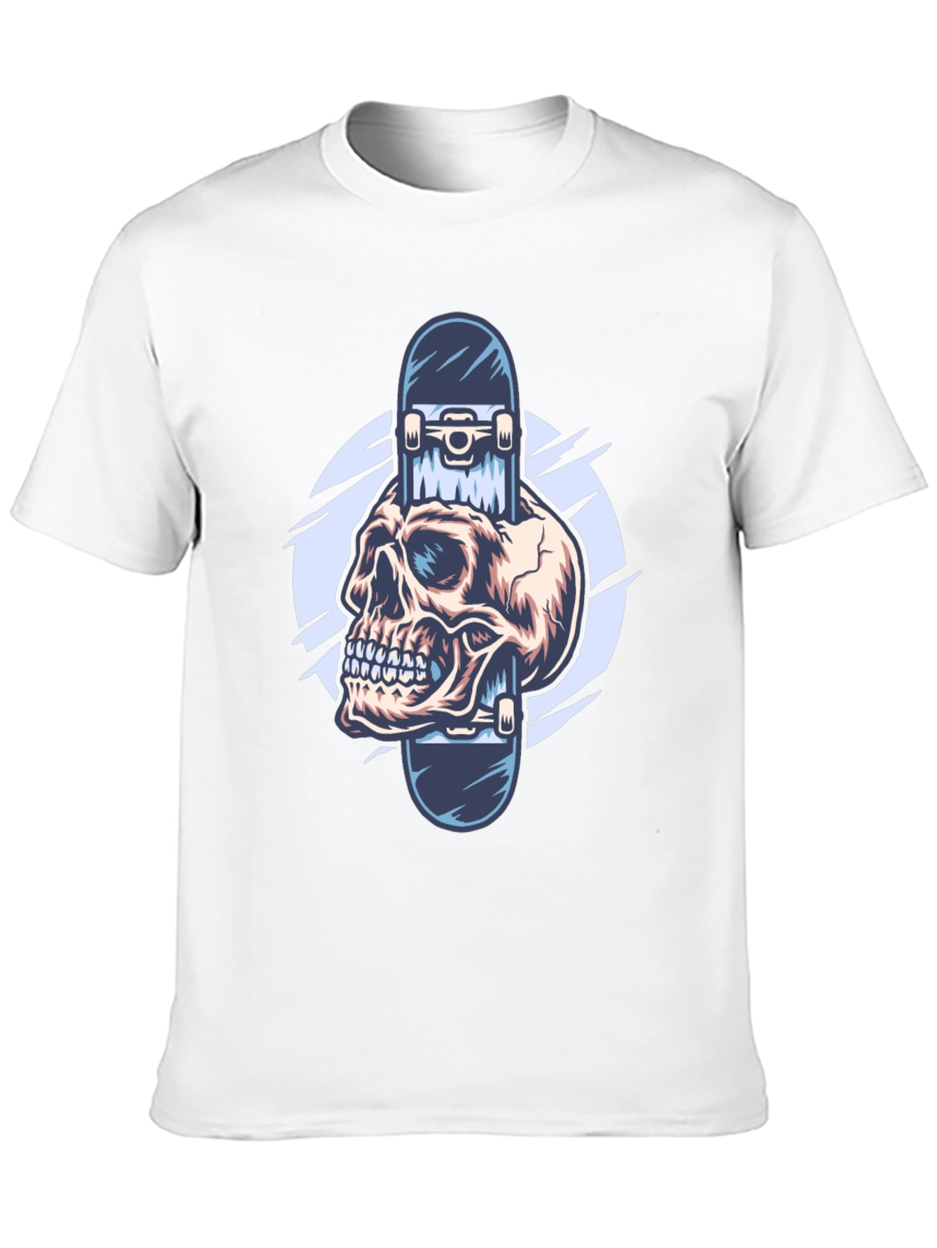 Skull Skateboard Graphic Tee - Edgy Style