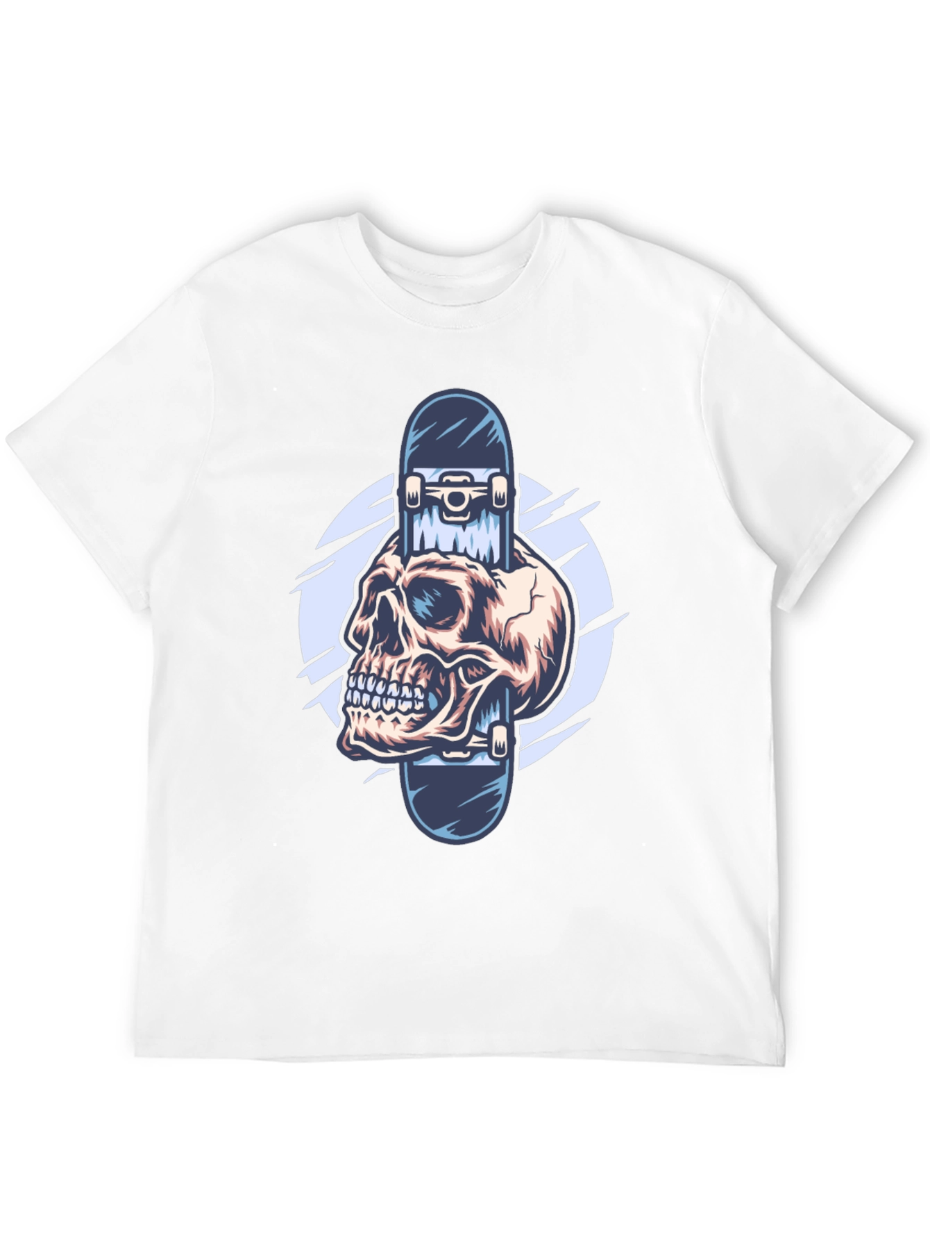 Skull Skateboard Graphic Tee - Edgy Style