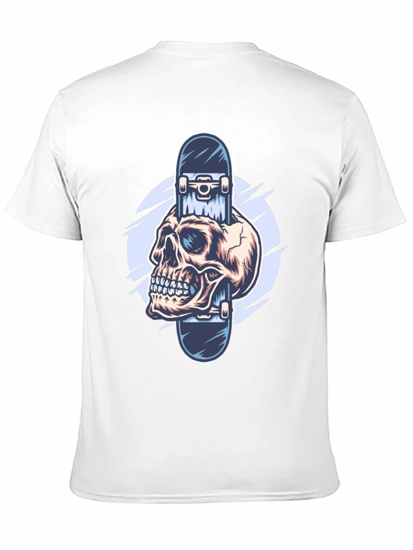 Skull Skateboard Graphic Tee - Edgy Style