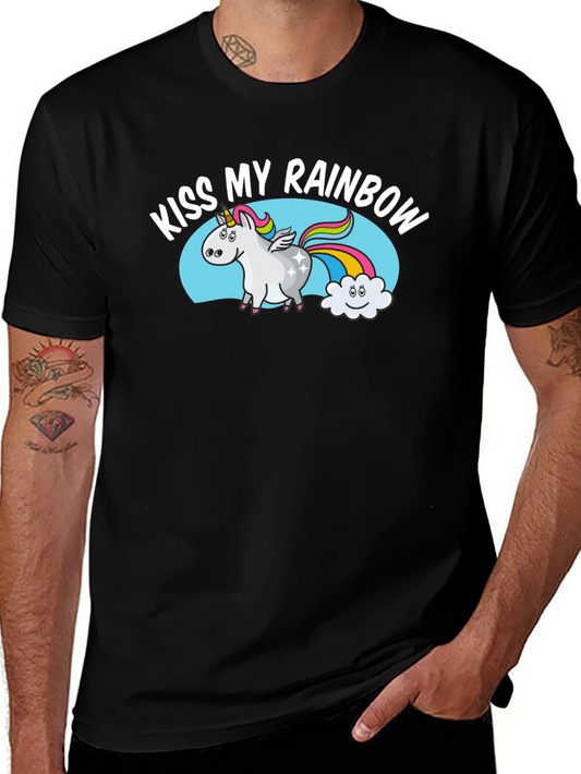 Kiss My Rainbow Unicorn Graphic Tee
