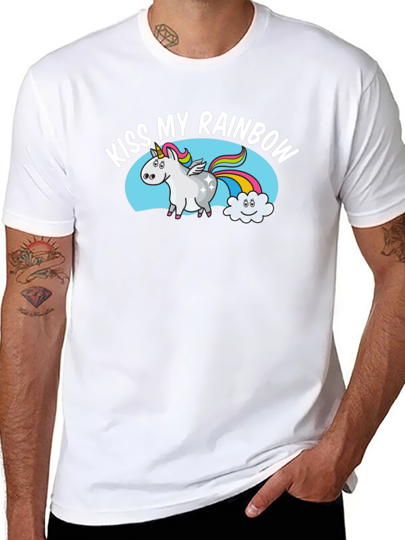 Kiss My Rainbow Unicorn Graphic Tee
