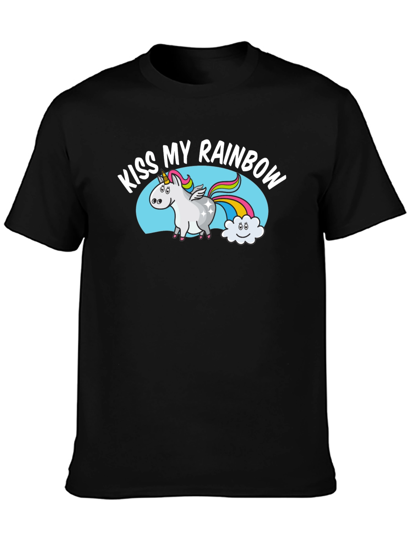 Kiss My Rainbow Unicorn Graphic Tee