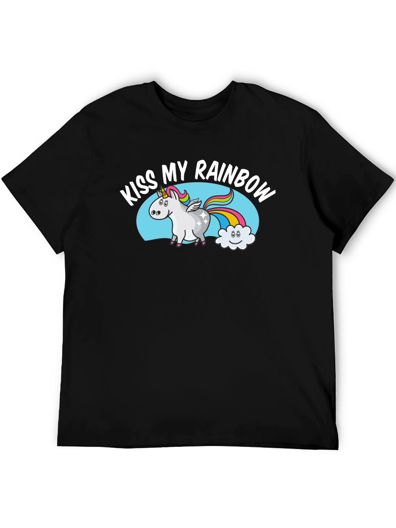 Kiss My Rainbow Unicorn Graphic Tee