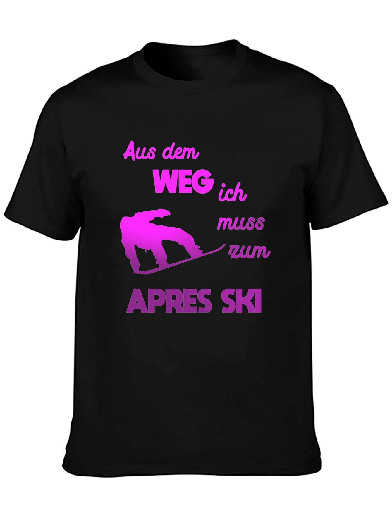 Apres Ski T-Shirt - Snowboarder Design