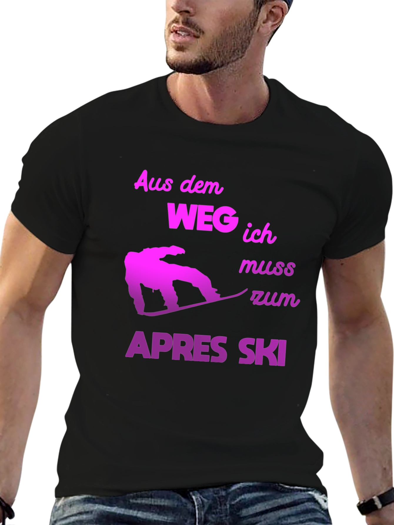 Apres Ski T-Shirt - Snowboarder Design