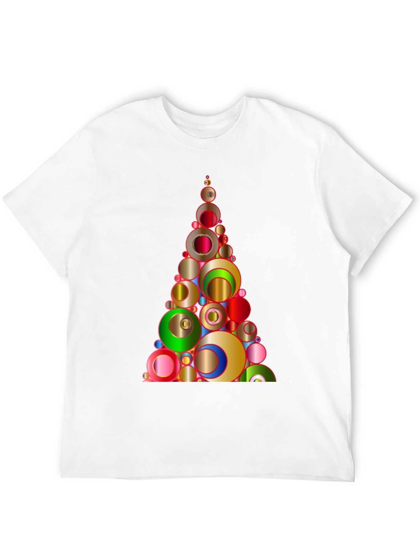 Christmas Circles Tree Graphic Tee