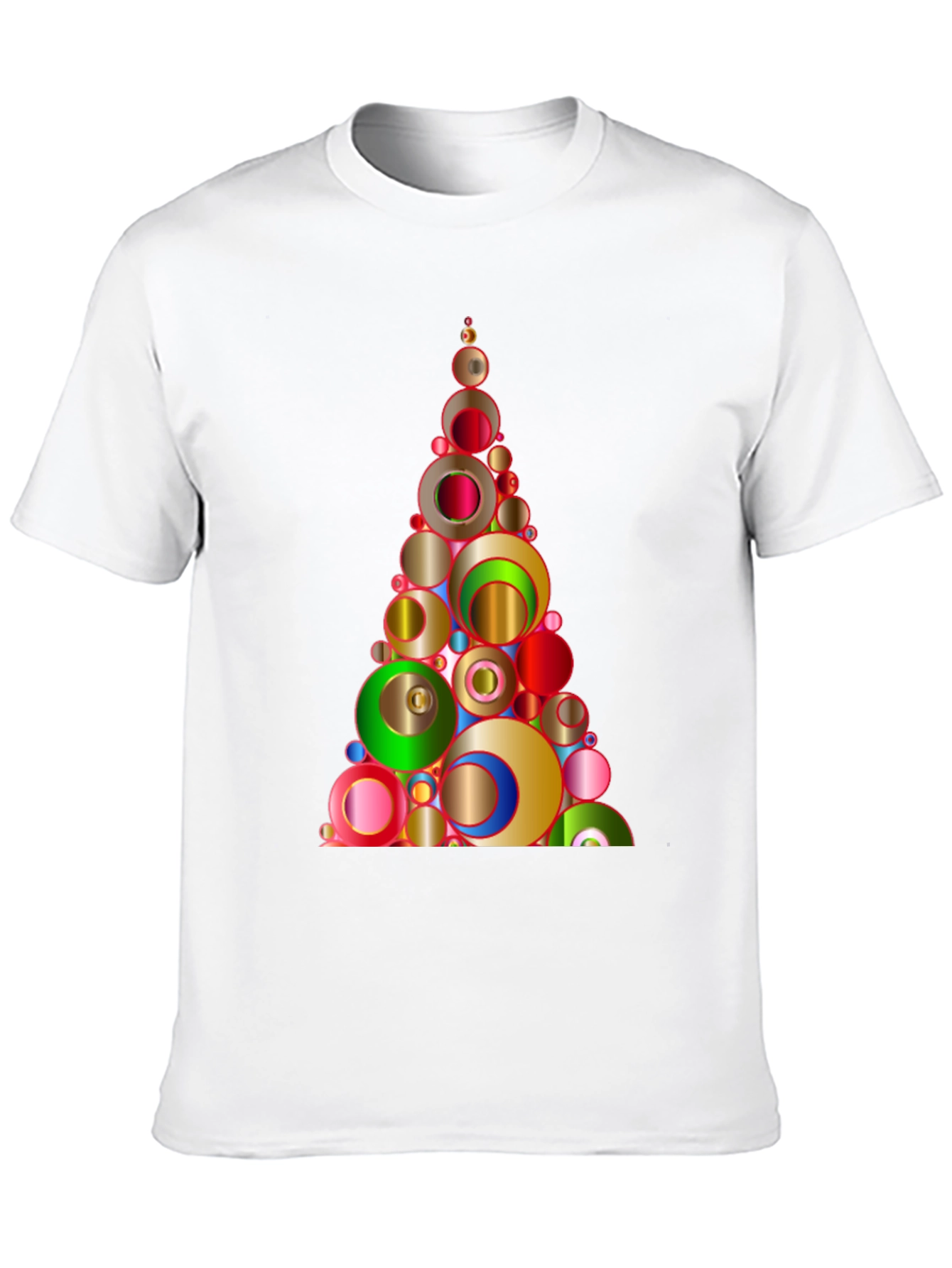 Christmas Circles Tree Graphic Tee