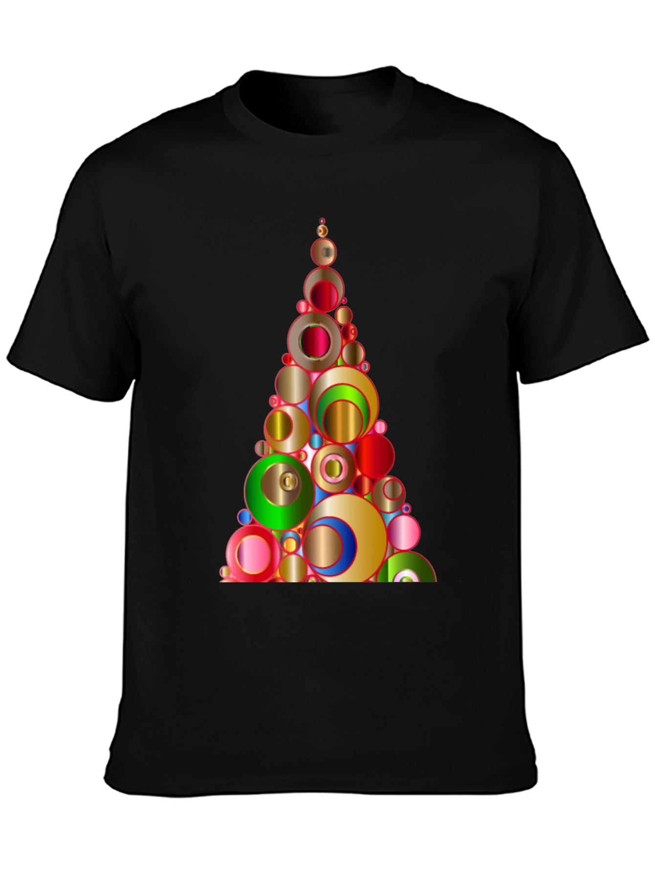Christmas Circles Tree Graphic Tee
