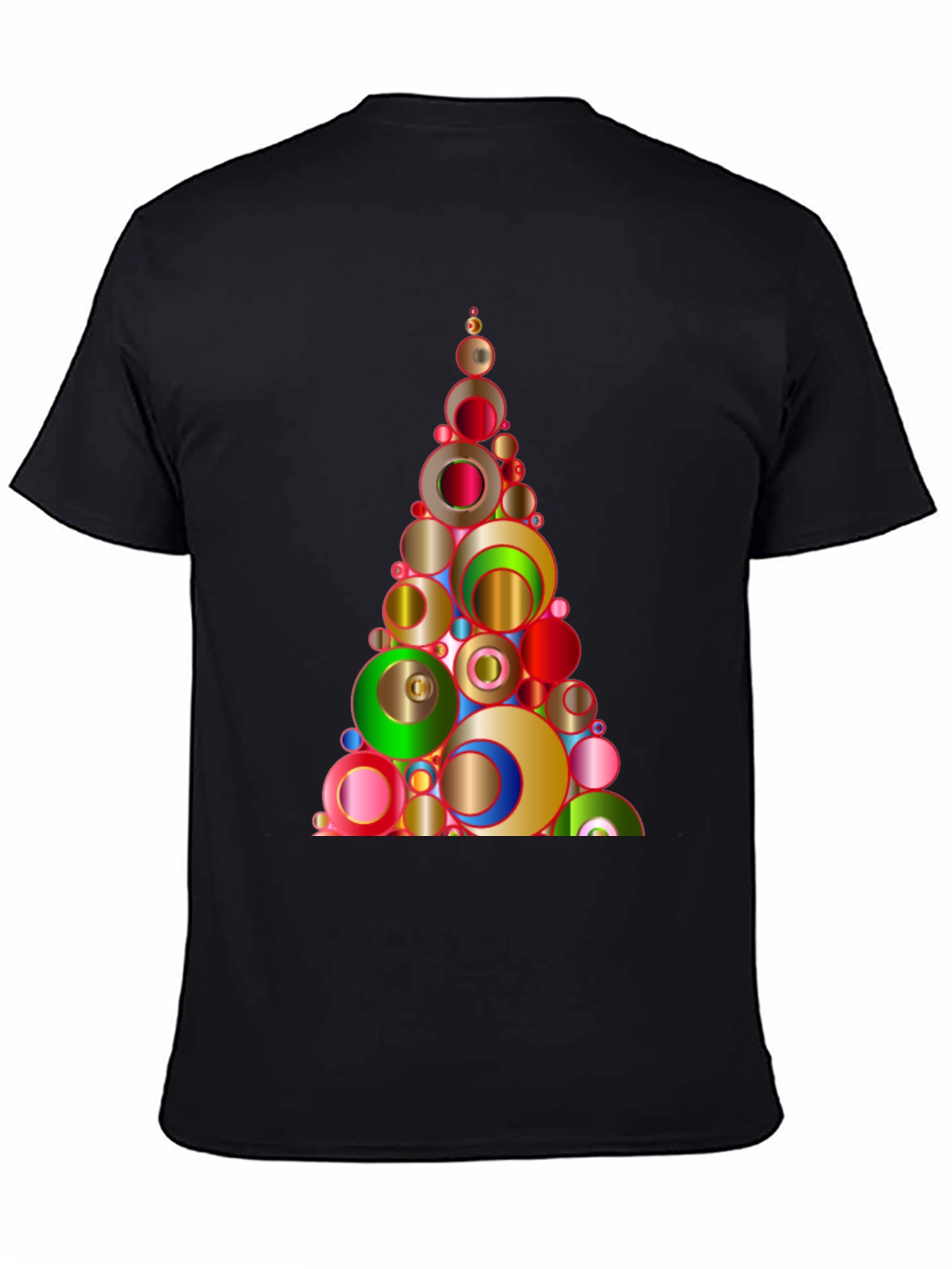 Christmas Circles Tree Graphic Tee