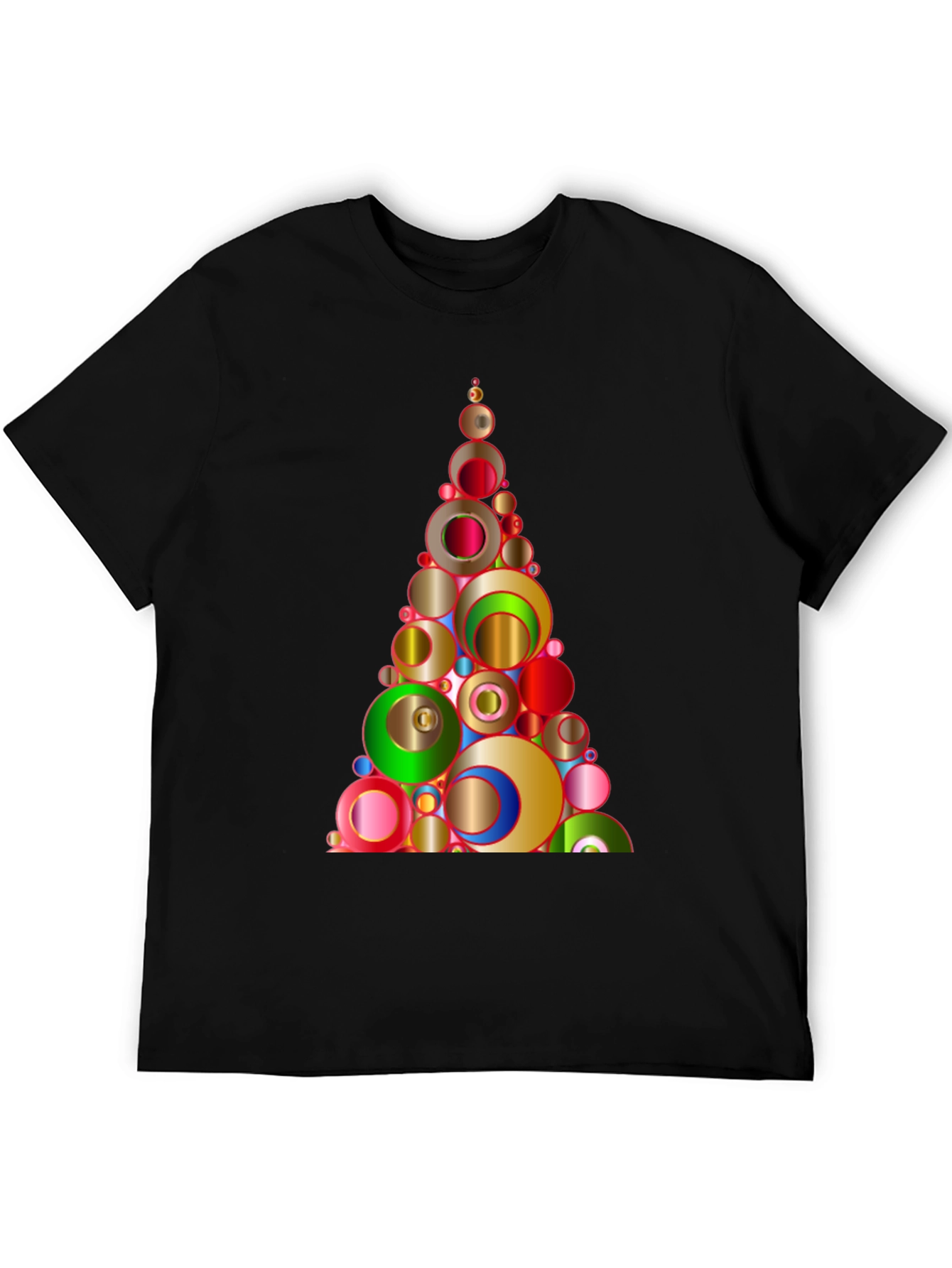 Christmas Circles Tree Graphic Tee