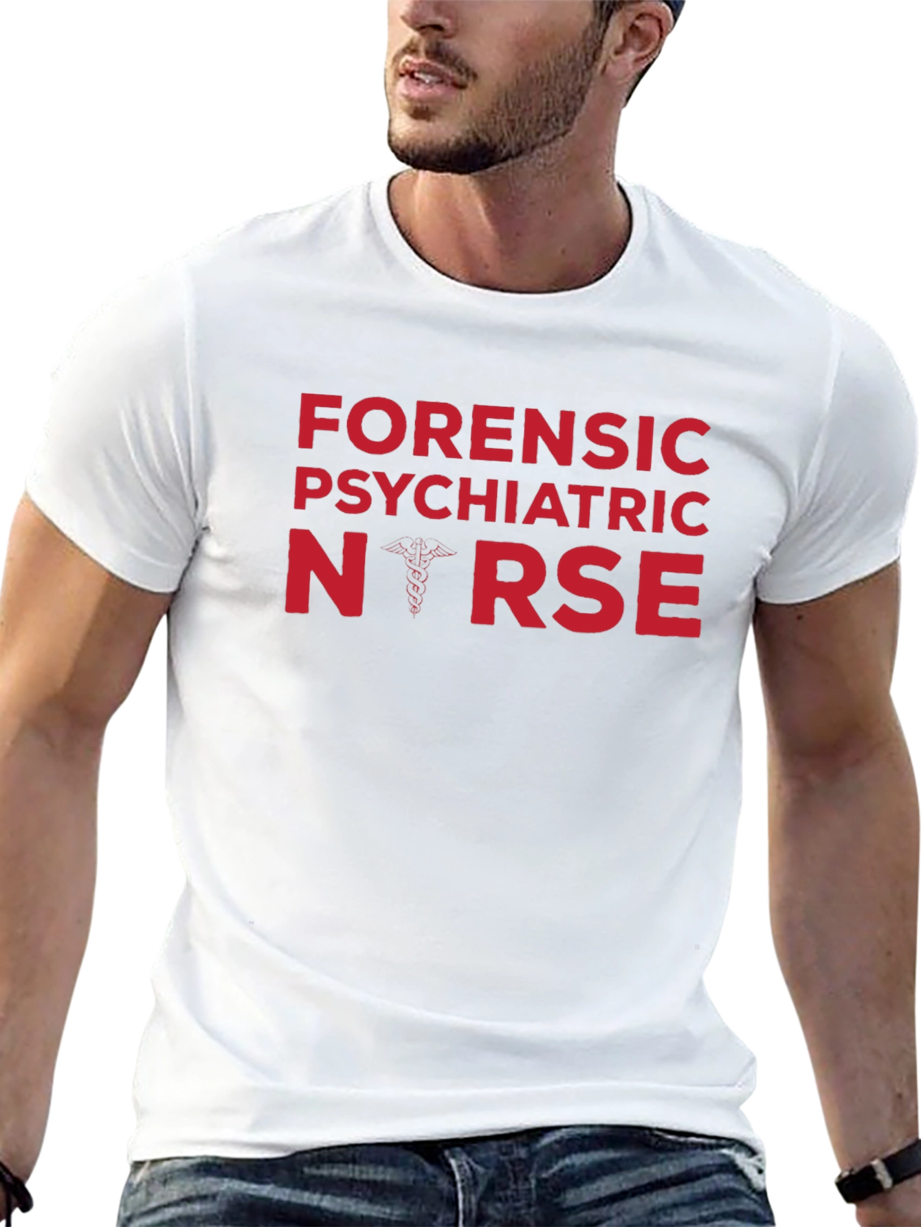 Forensic Psychiatric Nurse T-Shirt - Caduceus Design