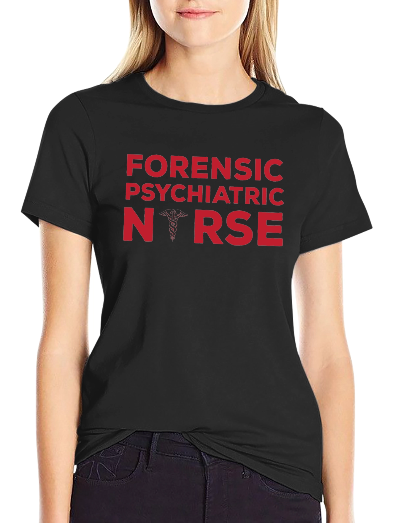 Forensic Psychiatric Nurse T-Shirt - Caduceus Design