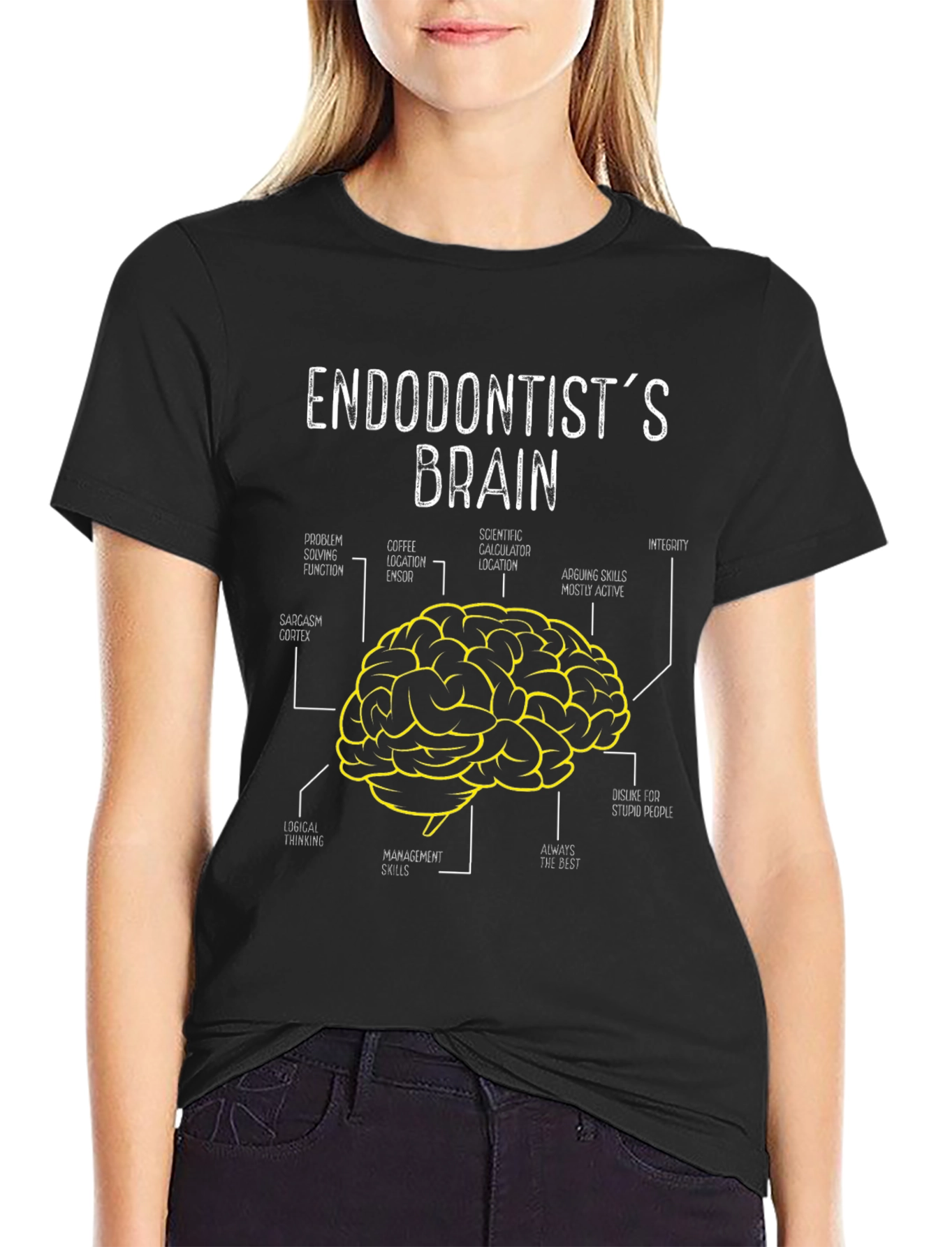 Endodontists Brain T-Shirt - Funny Dental Humor Tee
