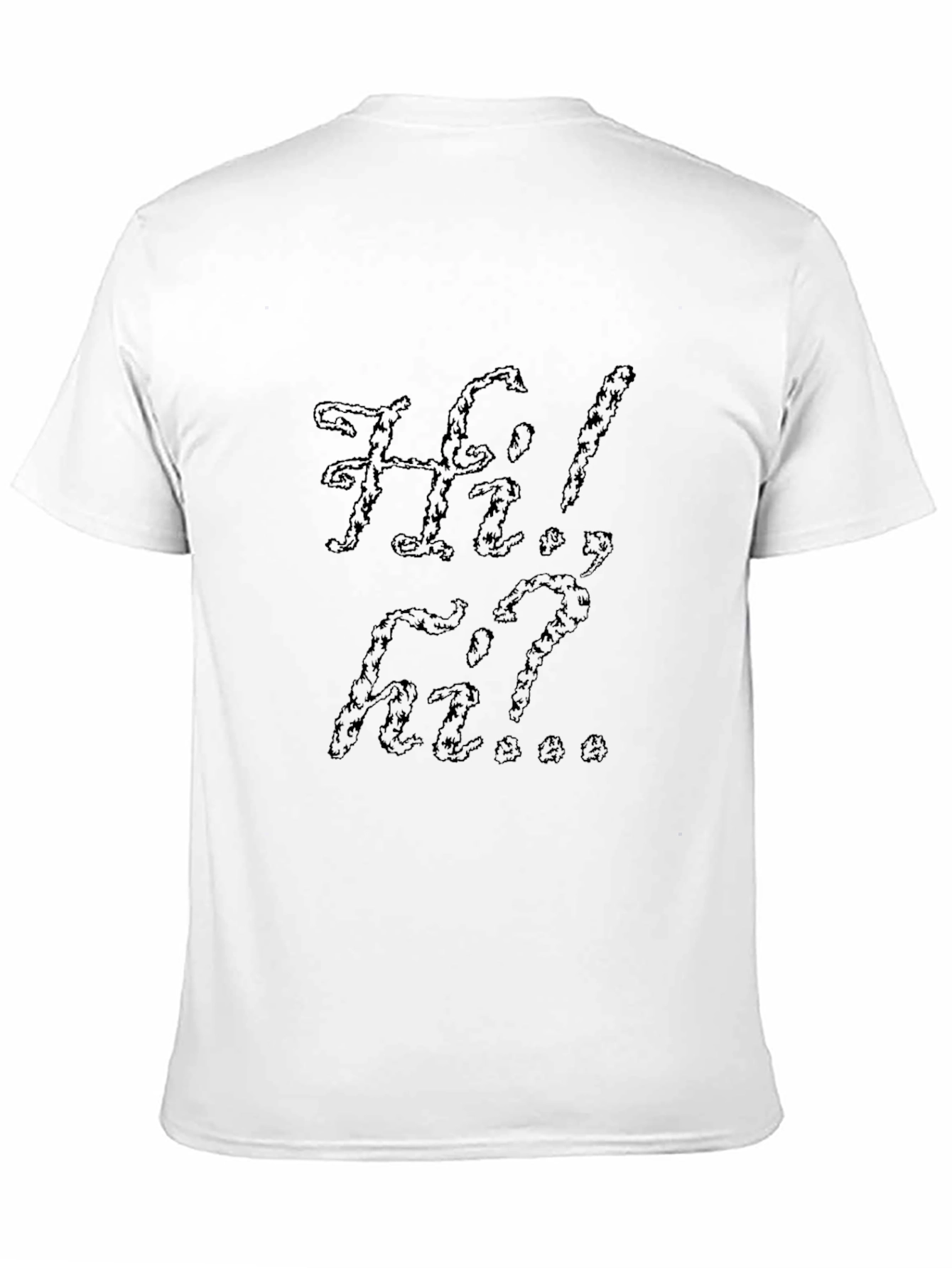 Hi! Graphic Print Black T-Shirt