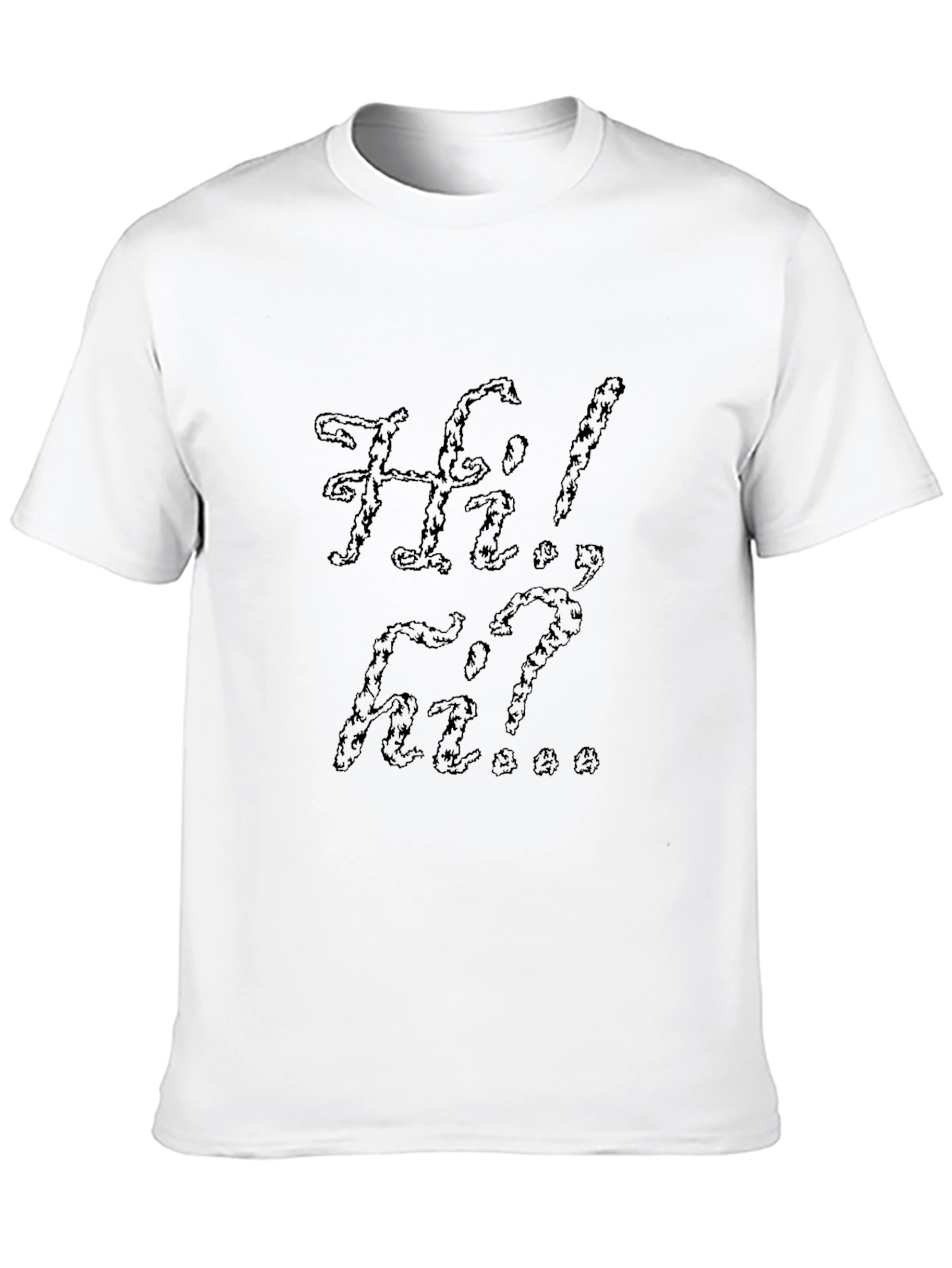 Hi! Graphic Print Black T-Shirt