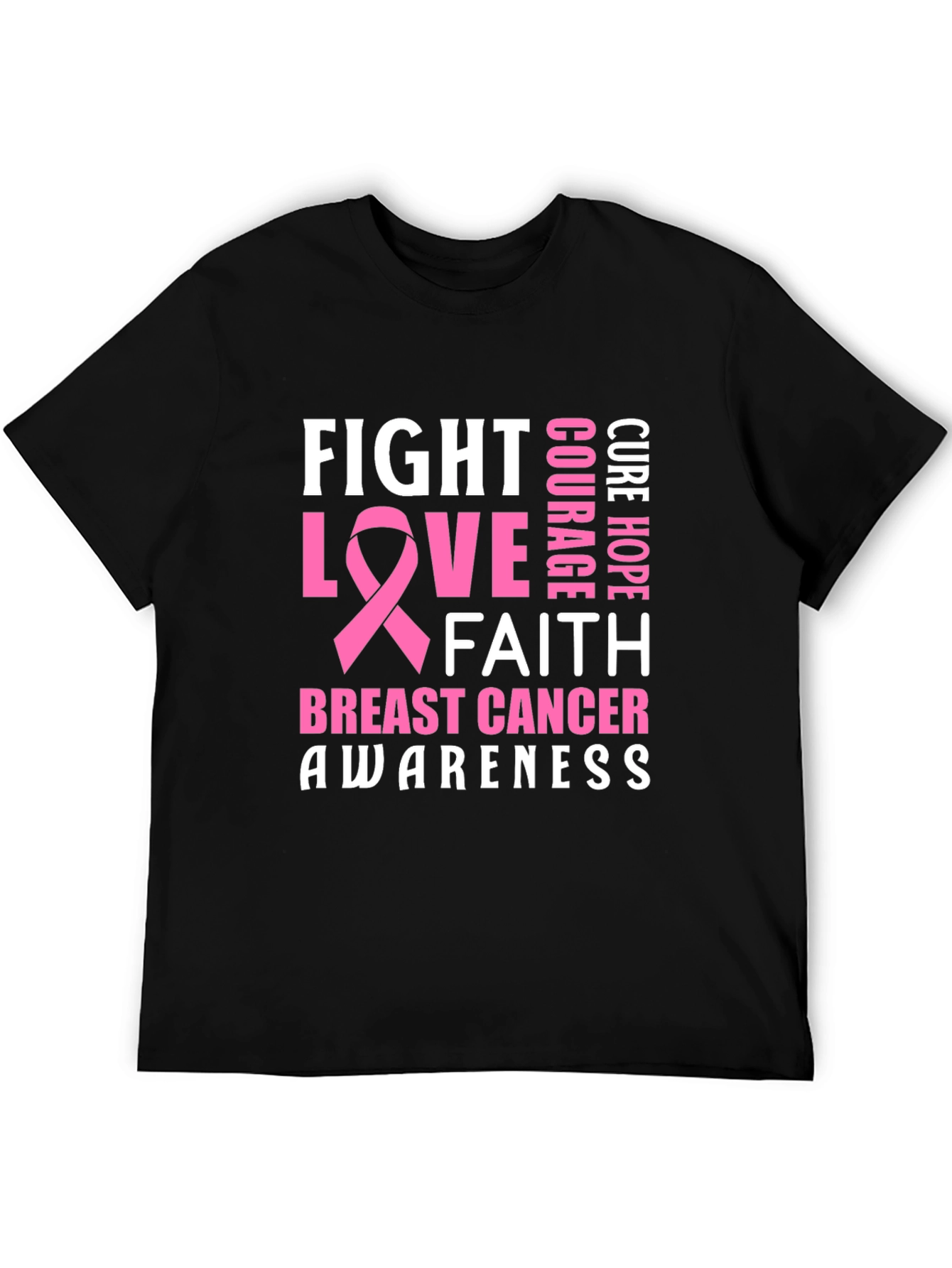 Breast Cancer Awareness T-Shirt - Fight Love Faith