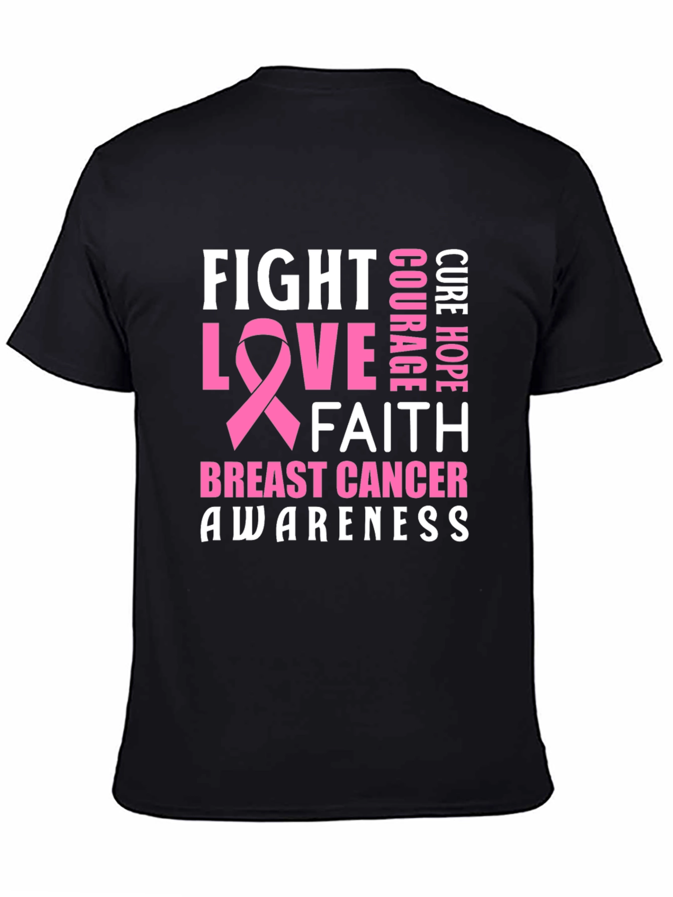 Breast Cancer Awareness T-Shirt - Fight Love Faith