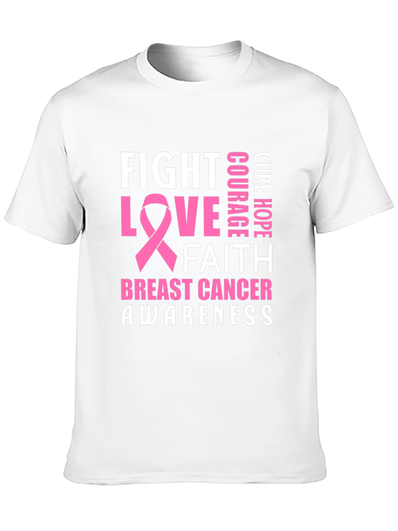 Breast Cancer Awareness T-Shirt - Fight Love Faith