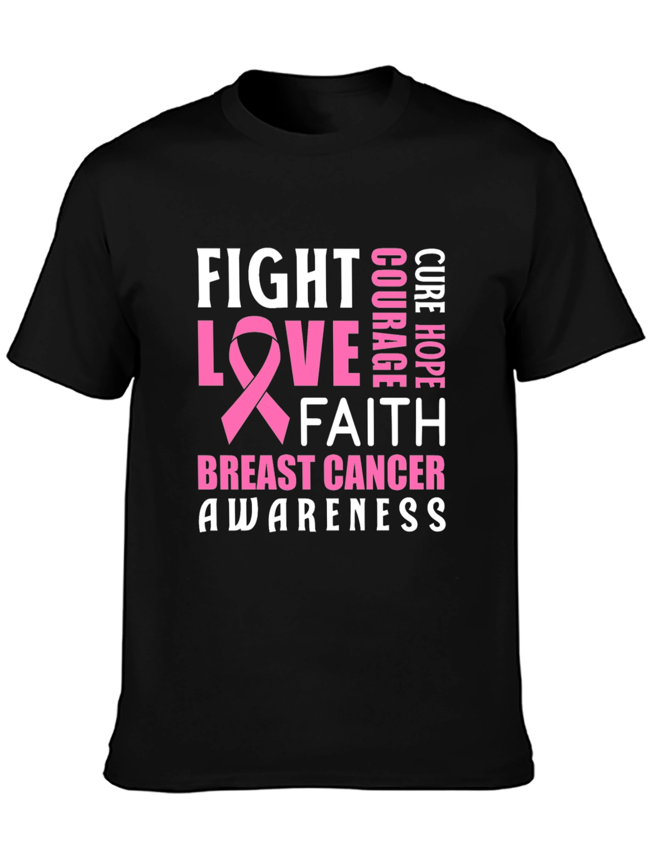 Breast Cancer Awareness T-Shirt - Fight Love Faith