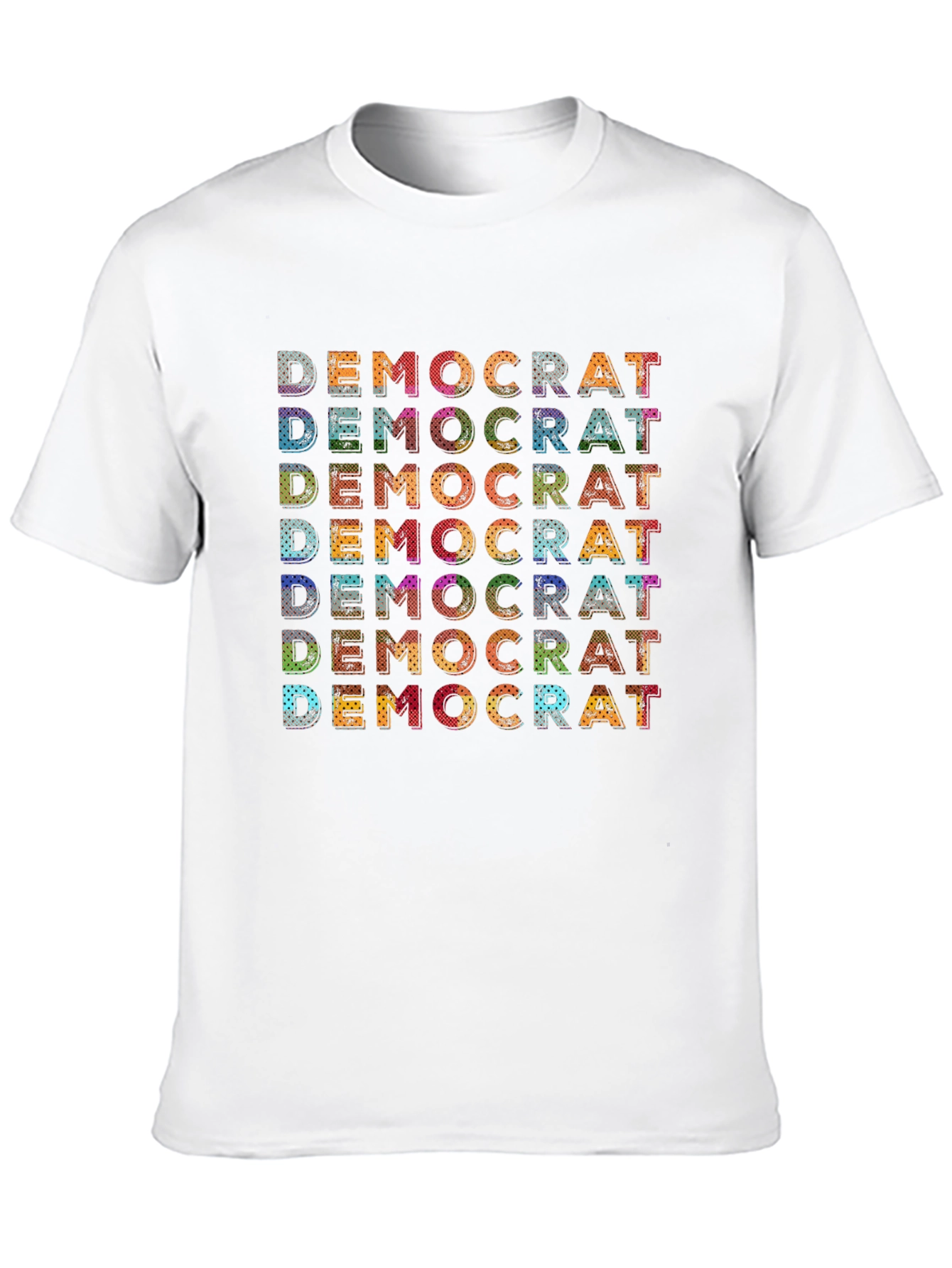 Democrat Retro Word Art Graphic Tee - Black