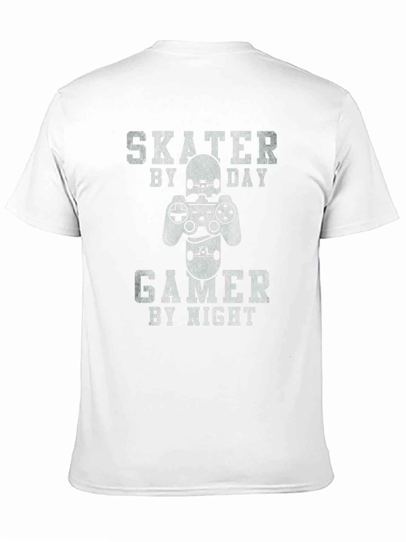 Skater Gamer Graphic Tee - Black Cotton T-Shirt