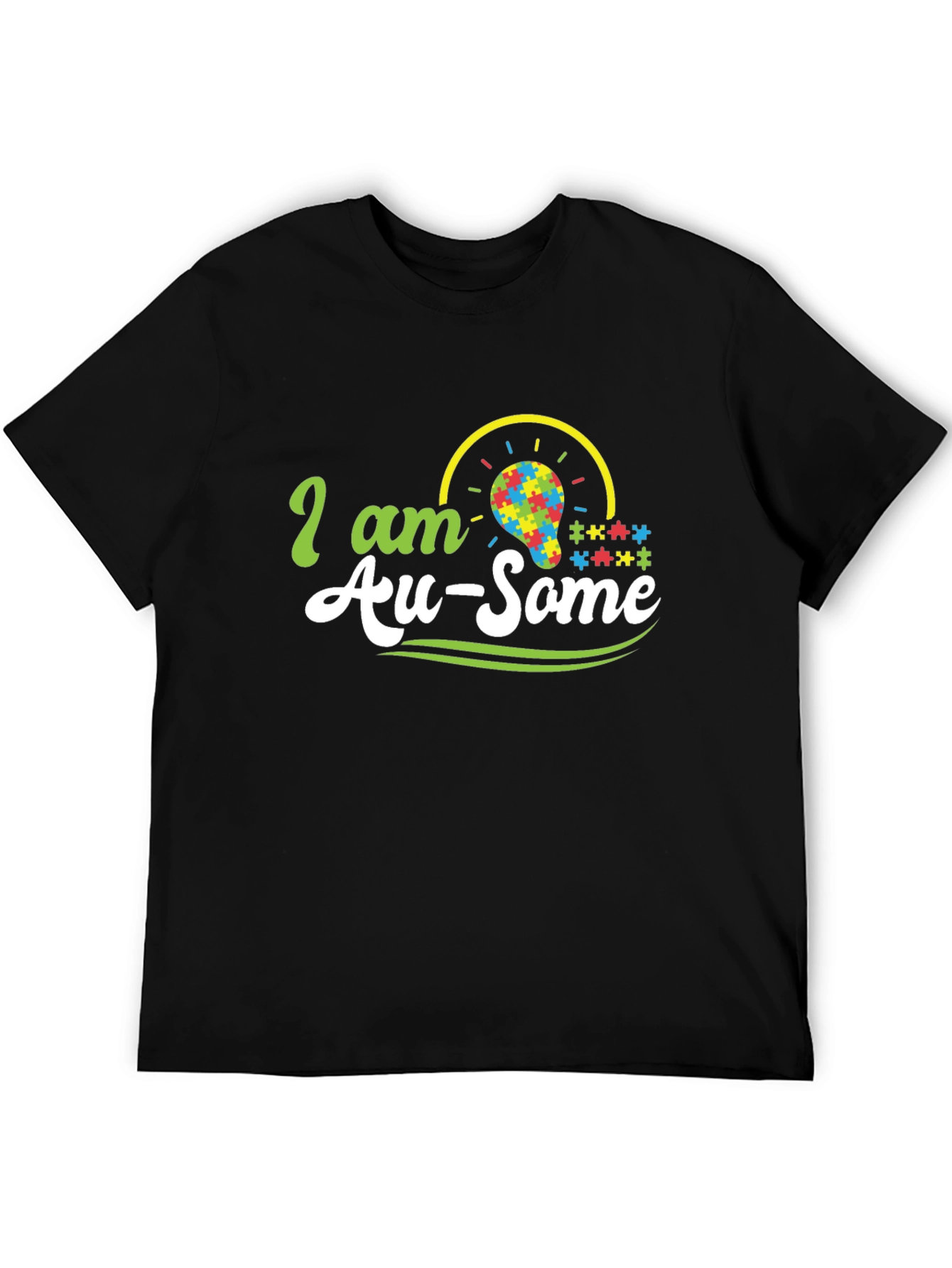 Autism Awareness T-Shirt - Au-Some Puzzle Design
